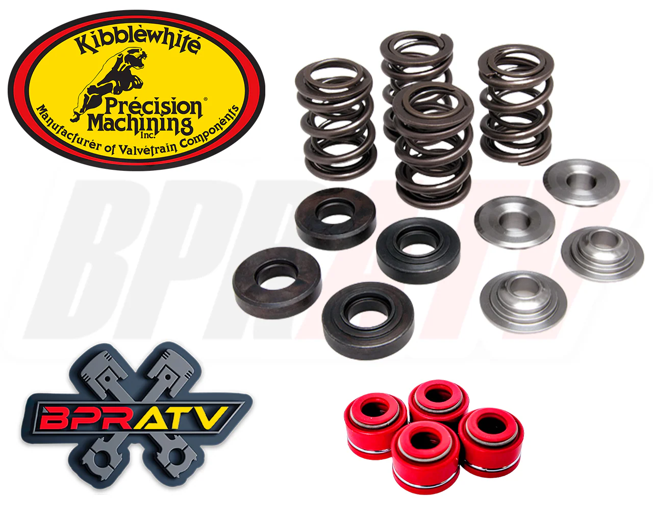 02-06 Honda CRF450R CRF 450R Kibblewhite Valves Springs Guides Head Rebuild Kit - Image 3