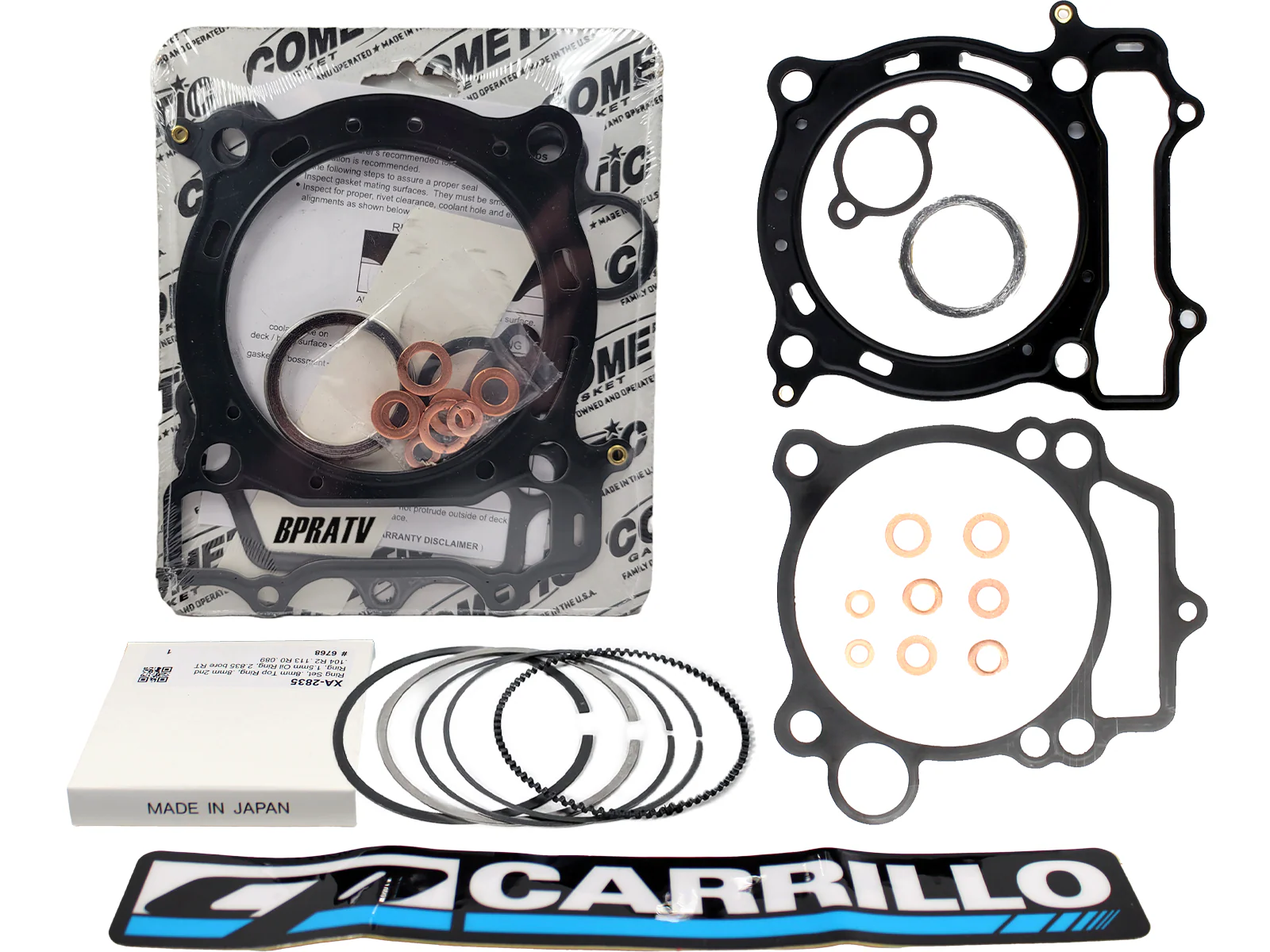 03 04 WR450F WR 450F 98mm CP Big Bore Piston 13.5:1 478cc Cometic Top Gaskets - Image 10