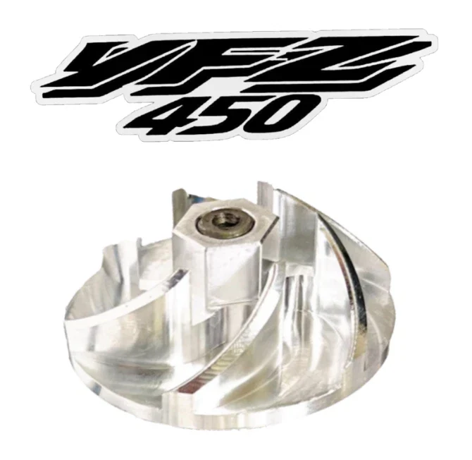 03-13 YZ450F YZ 450F Billet Water Pump Impeller Gear Redesigned Hi Flow CNC USA - Image 2