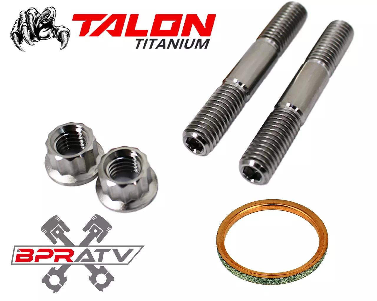 03-15 WR450F WR 450F TITANIUM Head Pipe Exhaust Studs Kit Bolts & Exhaust Gasket - Image 2