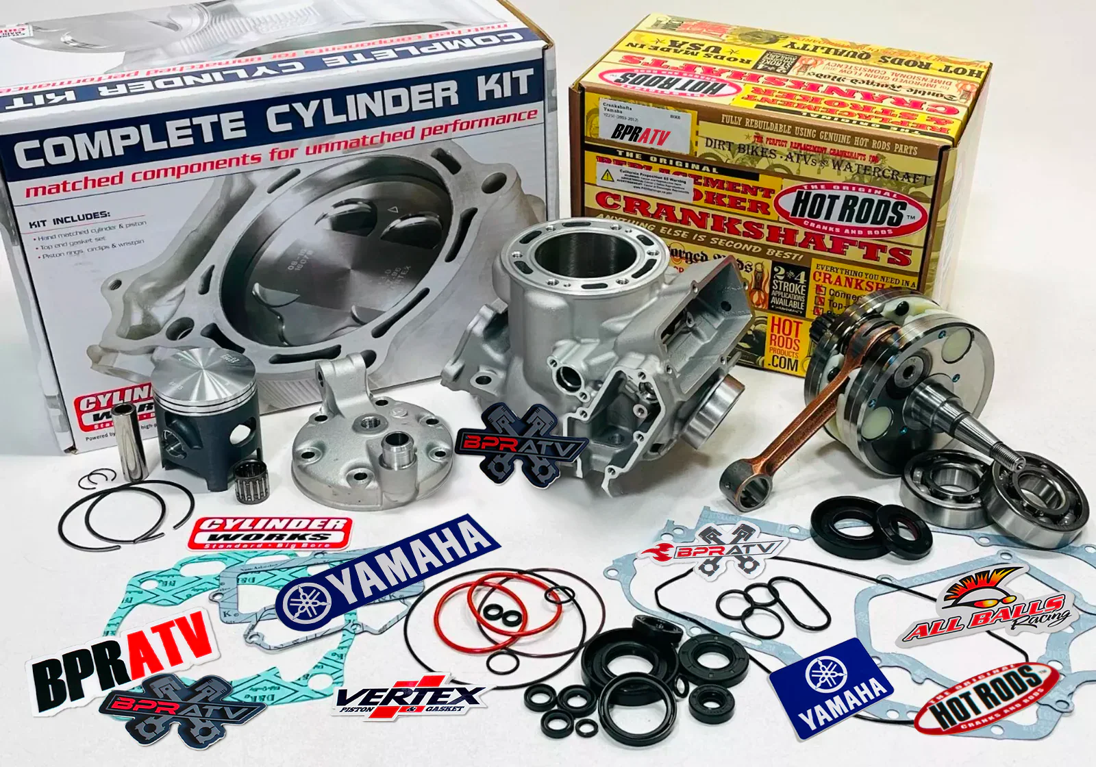 03+ Yamaha YZ250 YZ 250 Cylinder Piston Hot Rod Crank Complete Motor Rebuild Kit