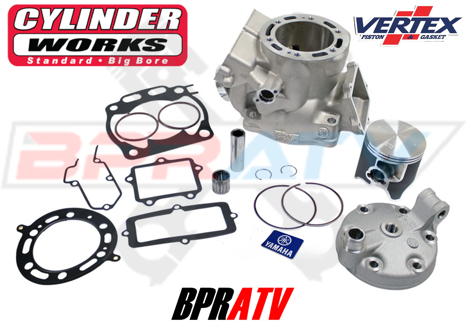 03+ Yamaha YZ250 YZ 250 Cylinder Piston Hot Rod Crank Complete Motor Rebuild Kit - Image 5