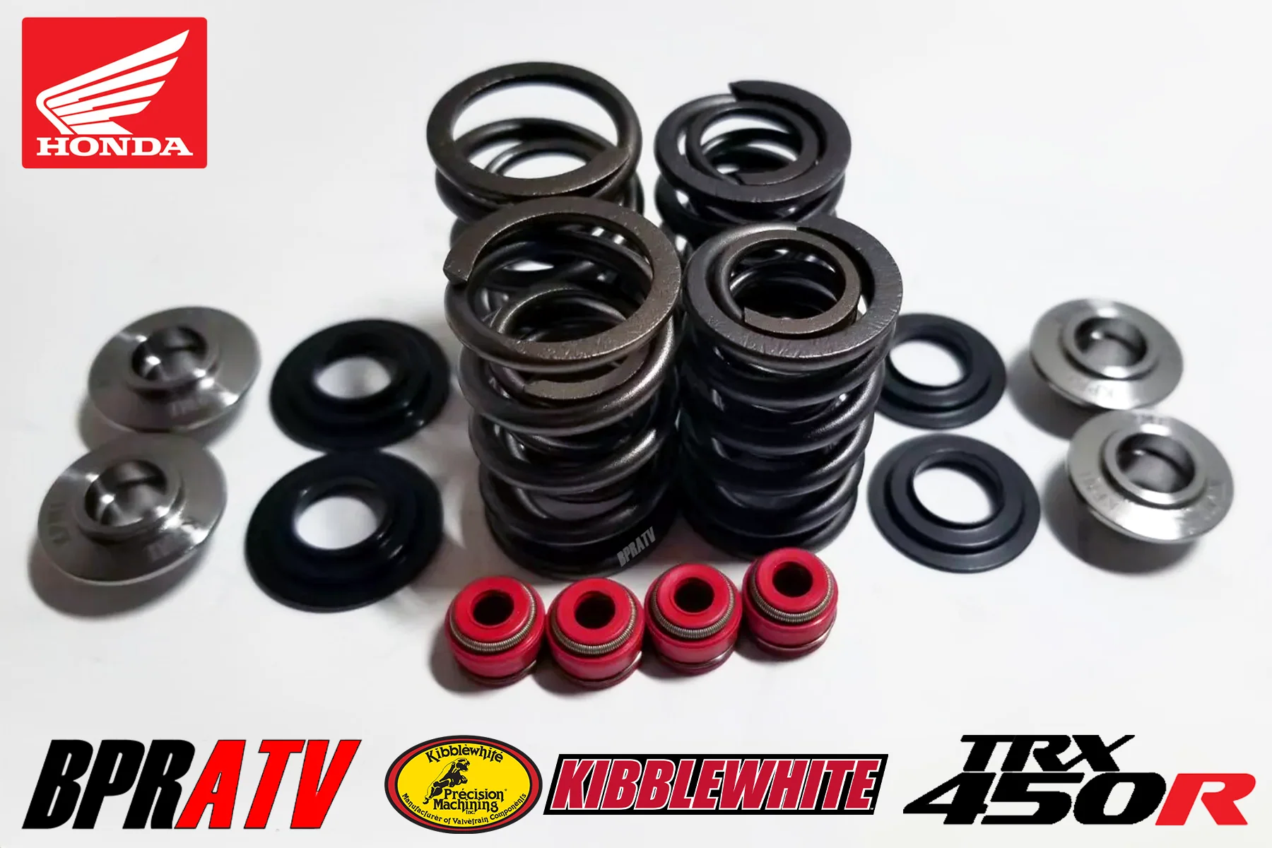 04-05 Honda TRX450R Kibblewhite Valves Springs Wiseco Piston Top End Rebuild Kit - Image 7