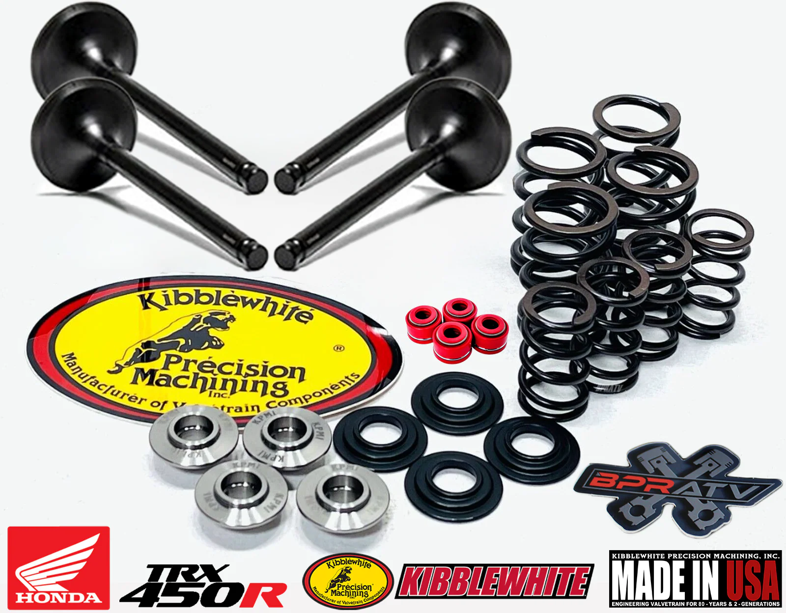 04 05 Honda TRX450R TRX 450R Kibblewhite Intake & Exhaust Valves Springs & Seals - Image 2