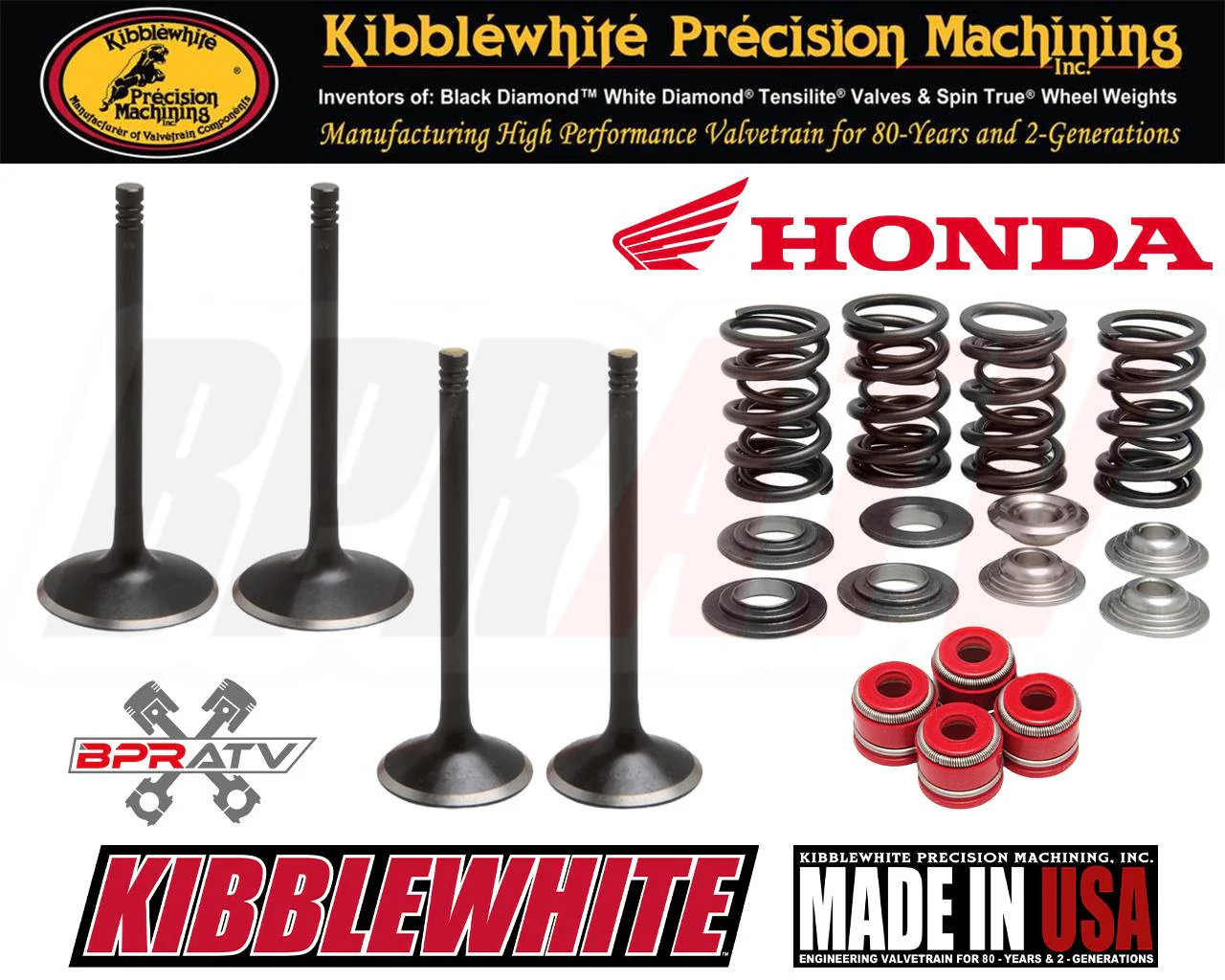 04 05 Honda TRX450R TRX 450R Kibblewhite Intake & Exhaust Valves Springs & Seals - Image 5