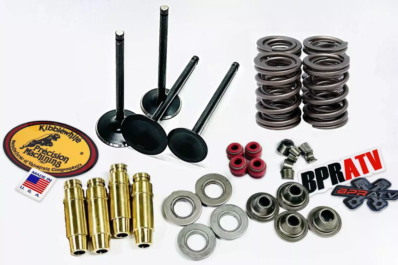 04 05 Honda TRX450R TRX 450R Kibblewhite Valves Springs Guides Head Rebuild Kit - Image 3