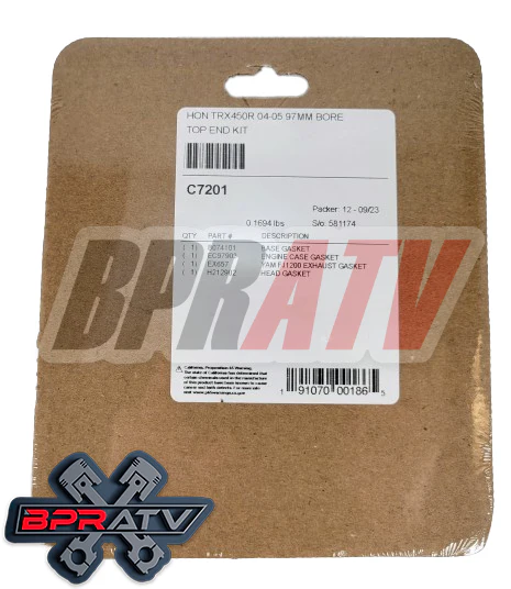 04 05 TRX450R TRX 450R 97mm 97 479cc 13:1 CP Big Bore Piston Top End Kit Cometic - Image 4