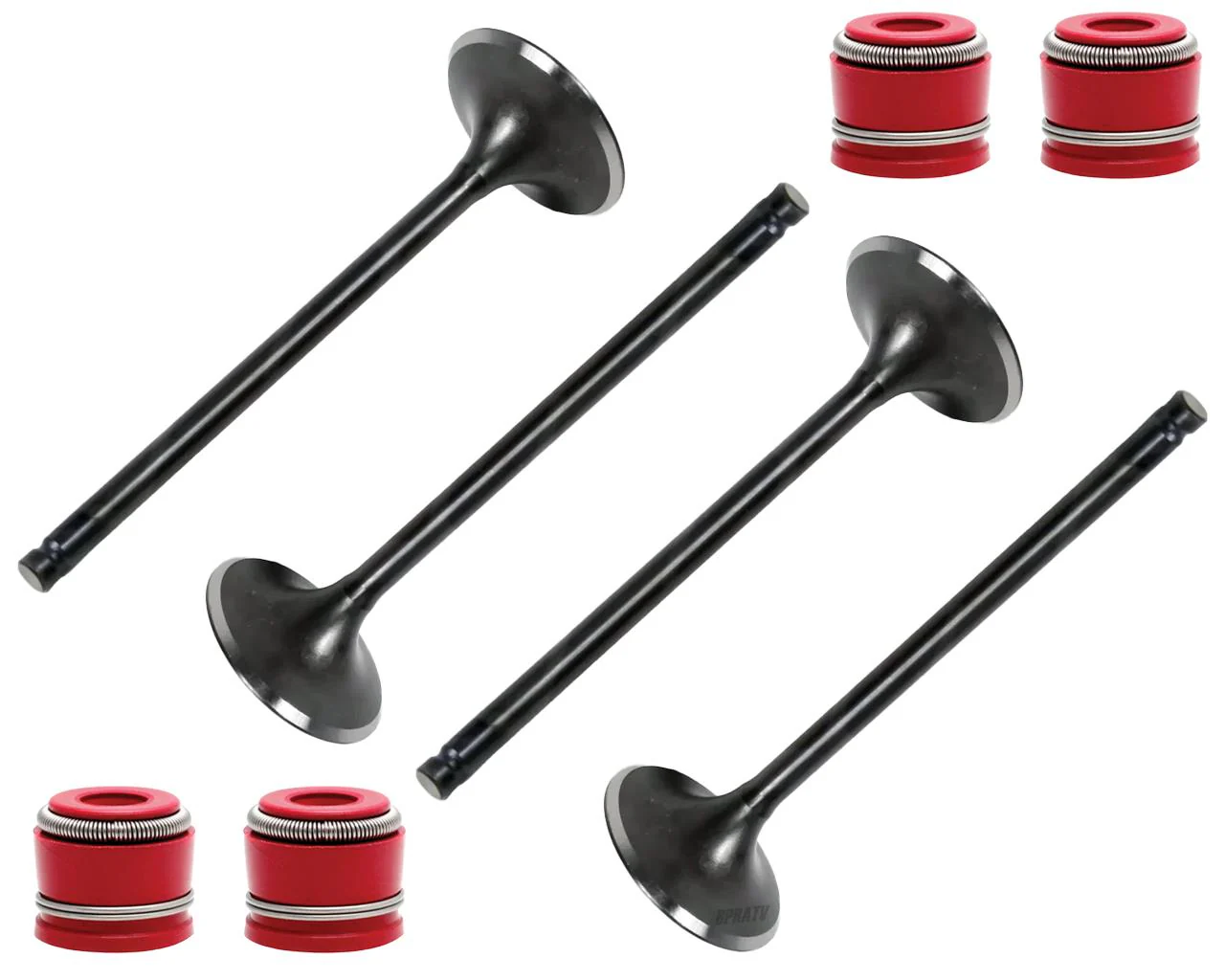 04-05 TRX450R TRX 450R Kibblewhite Valve Set Titanium Spring Kit RED Viton Seals - Image 10