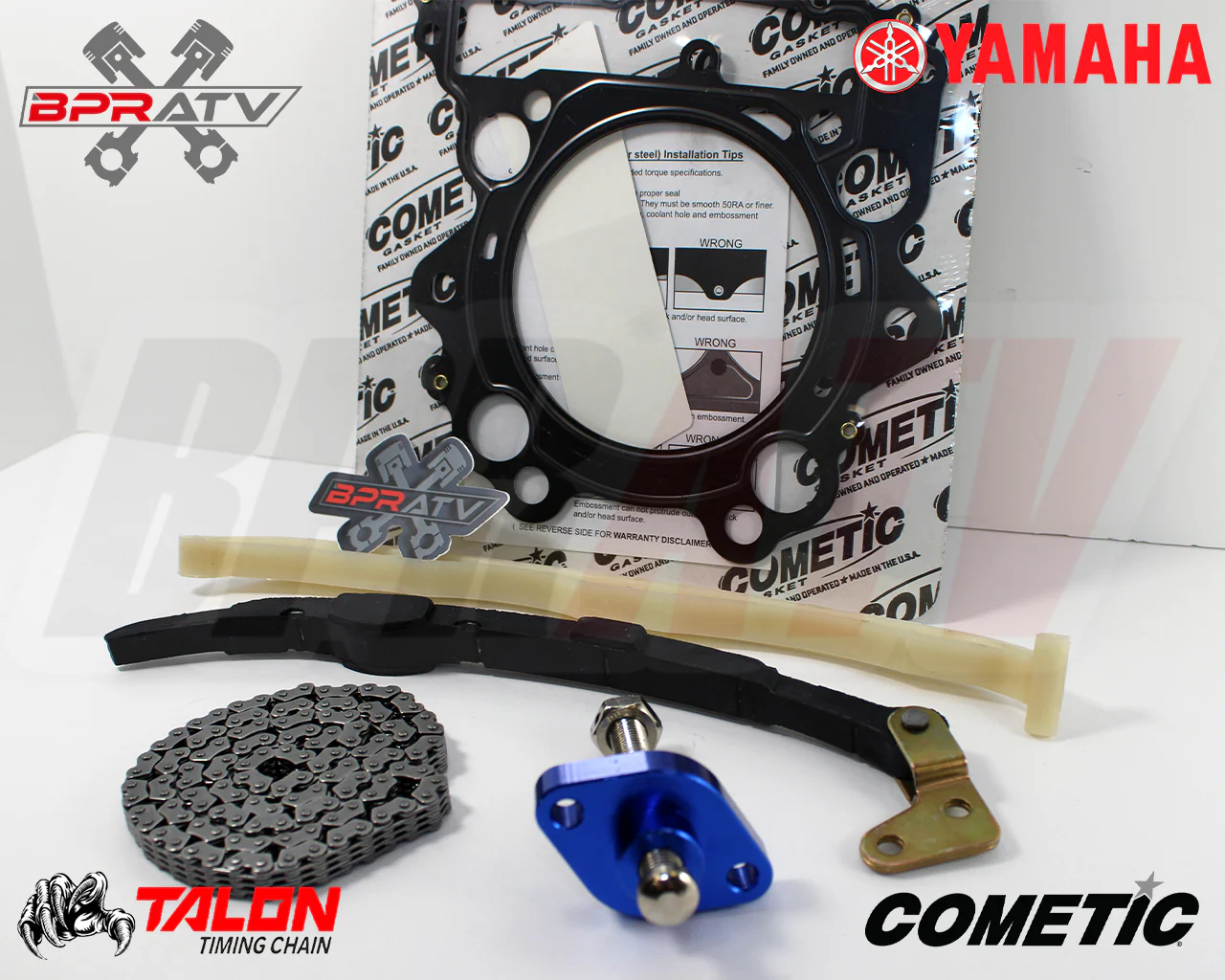 04-07 Rhino 660 Cam Timing Chain Guides BLUE Cam Chain Tensioner Cometic Gasket - Image 3