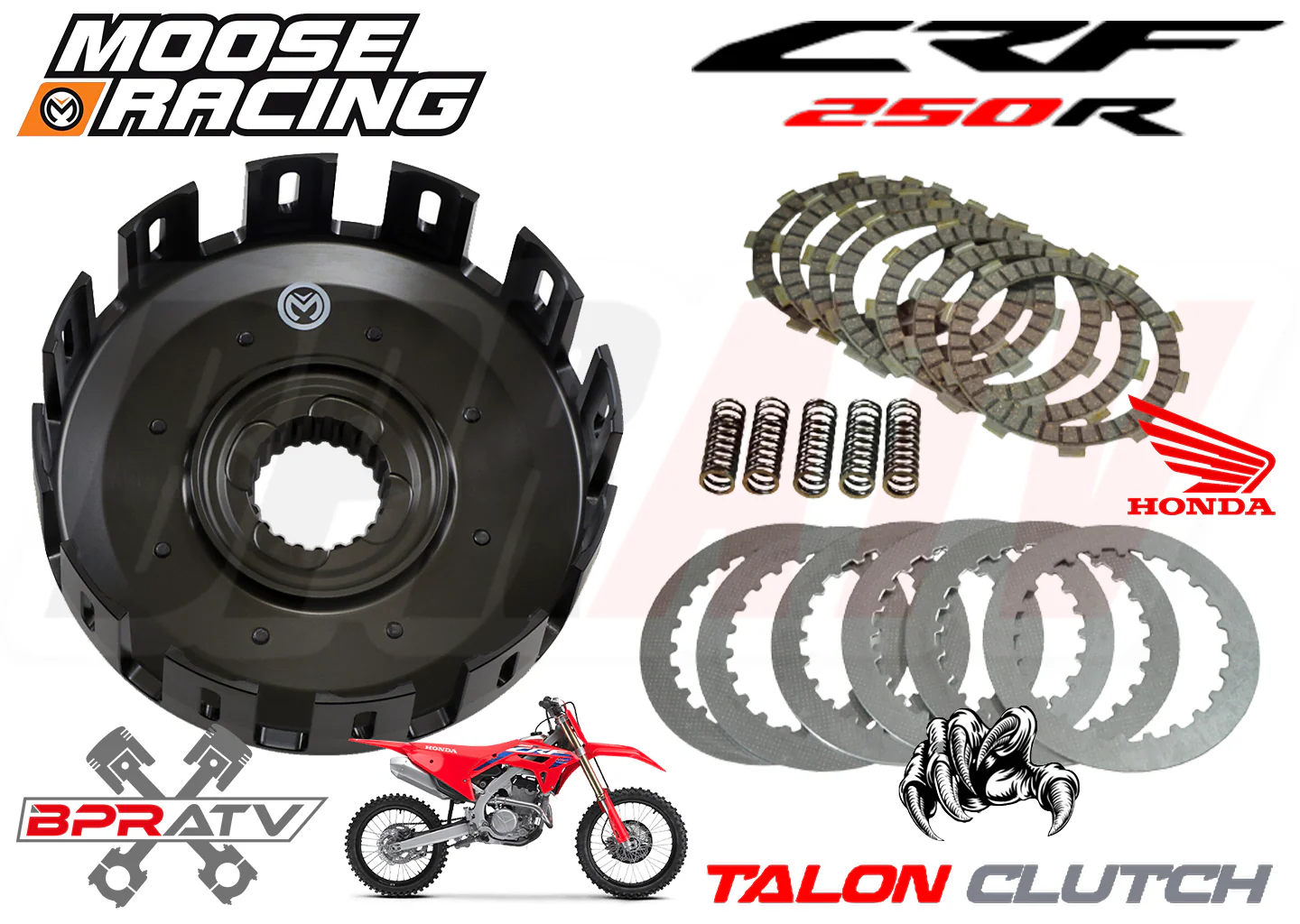 04-15 Honda CRF250X CRF 250X Moose Racing CNC Billet Clutch Basket Fiber Spring - Image 14