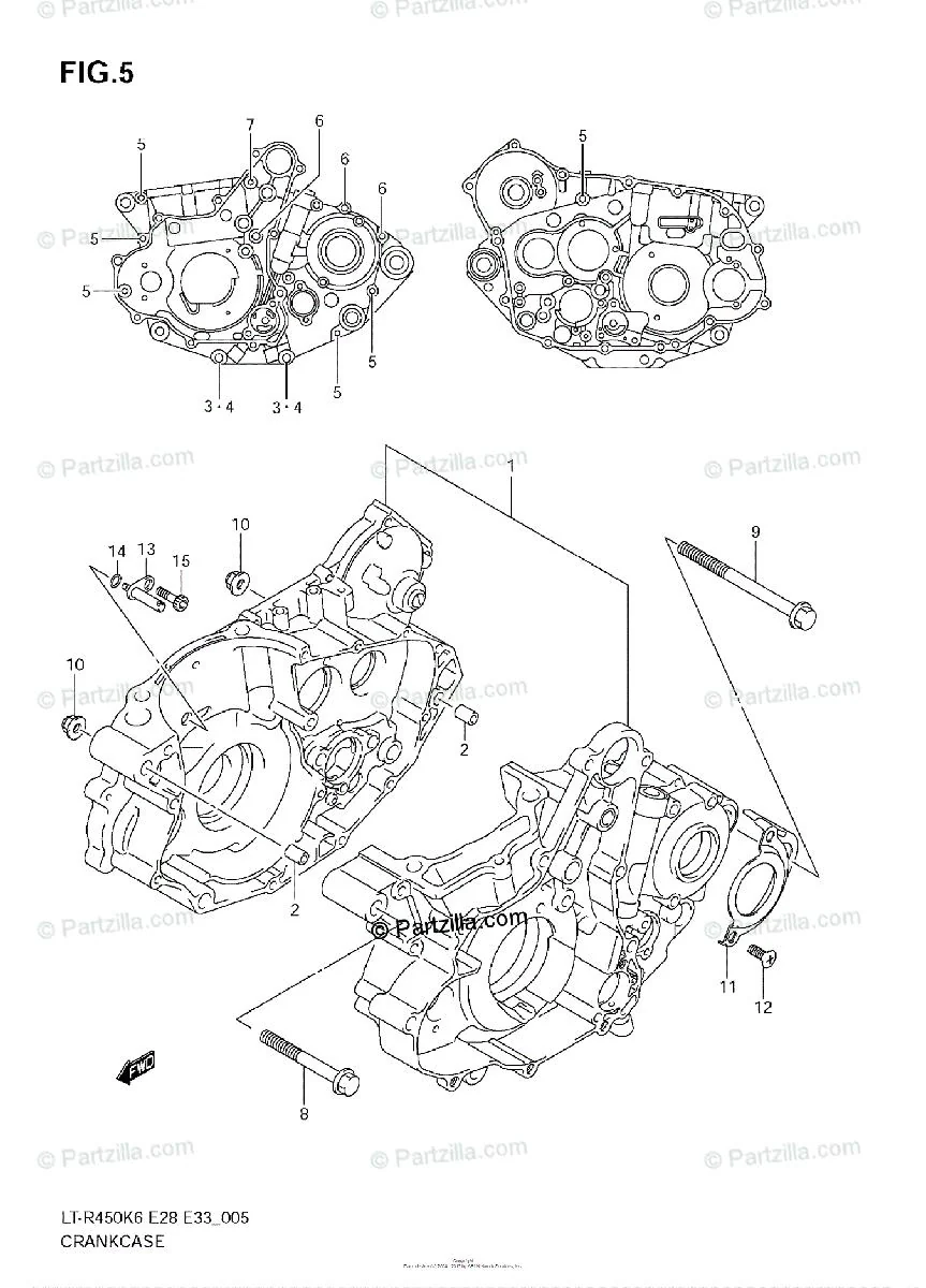 05-07 LTR450 LT-R Titanium Bolt Kit Crankcase Side Covers Water Oil Pump Ti Bolt - Image 9
