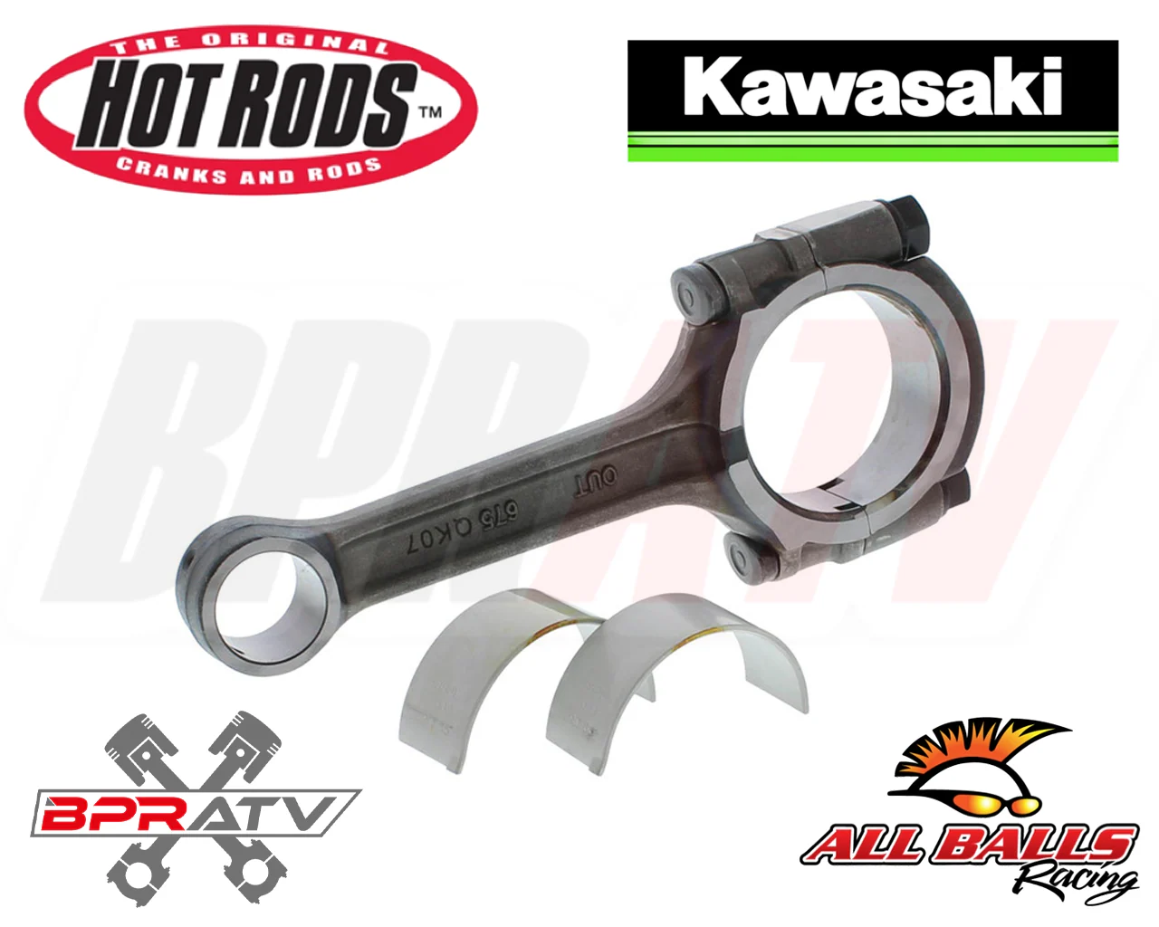 05-11 Brute Force 750 Hot Rods Crank Cylinder Piston Rods Complete Rebuild Kit - Image 11