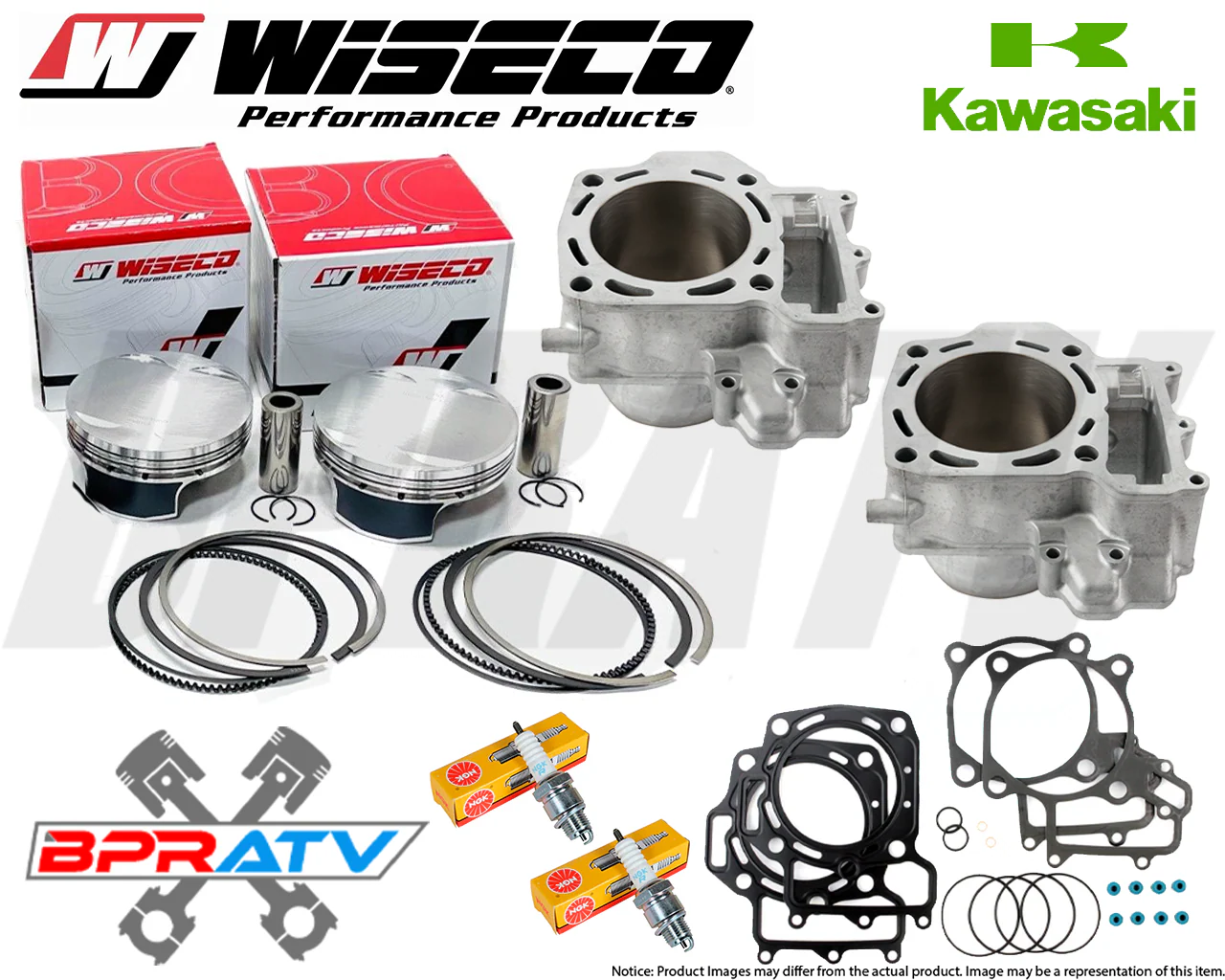 05-11 Brute Force 750 Hot Rods Crank Cylinder Piston Rods Complete Rebuild Kit - Image 2