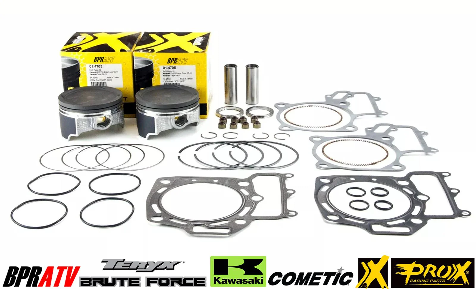 05-11 Brute Force Teryx 750 85mm Cylinders Pro X Pistons Top End Rebuild Cometic - Image 3