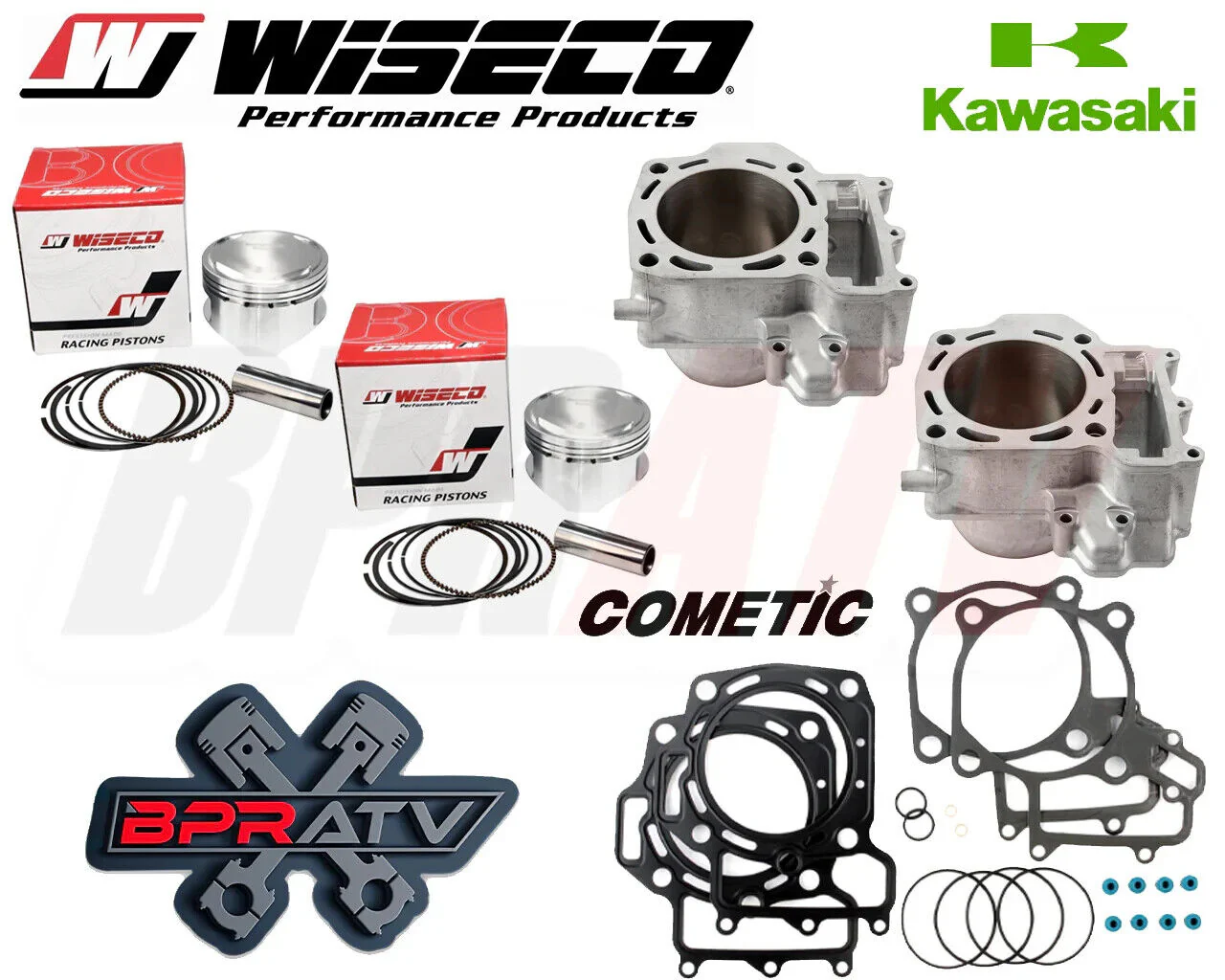 05-11 Brute Force Teryx 750 85mm Cylinders Wiseco Piston Top End Rebuild Cometic - Image 19