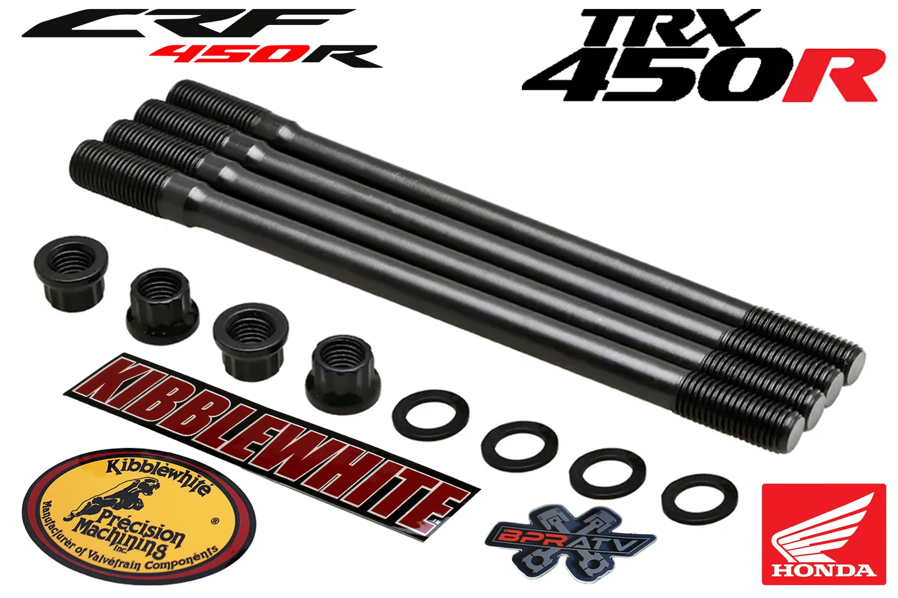 05-17 Honda CRF450X CRF 450X Kibblewhite Stronger Heavy Duty Cylinder Head Studs - Image 2