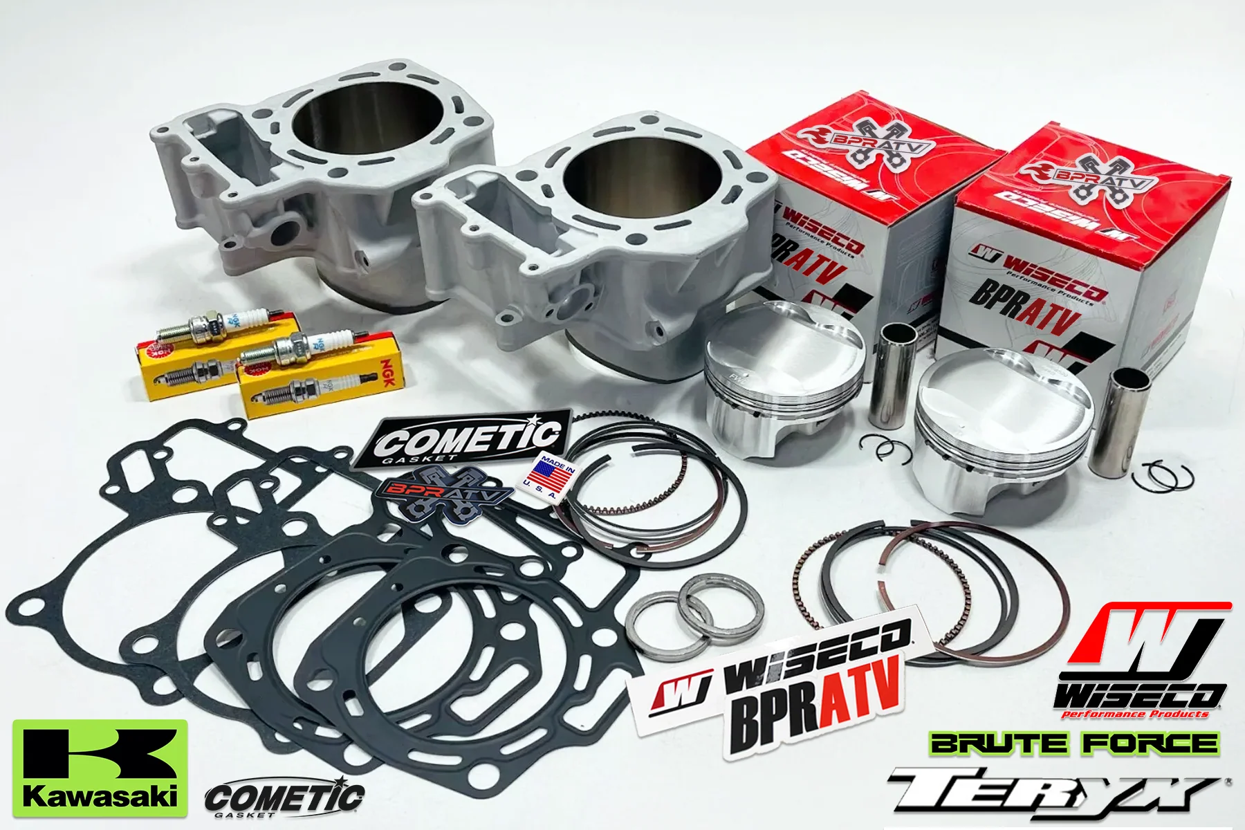 05-24 Brute Force Teryx 750 85mm Cylinders Wiseco Pistons Engine Top End Rebuild - Image 20