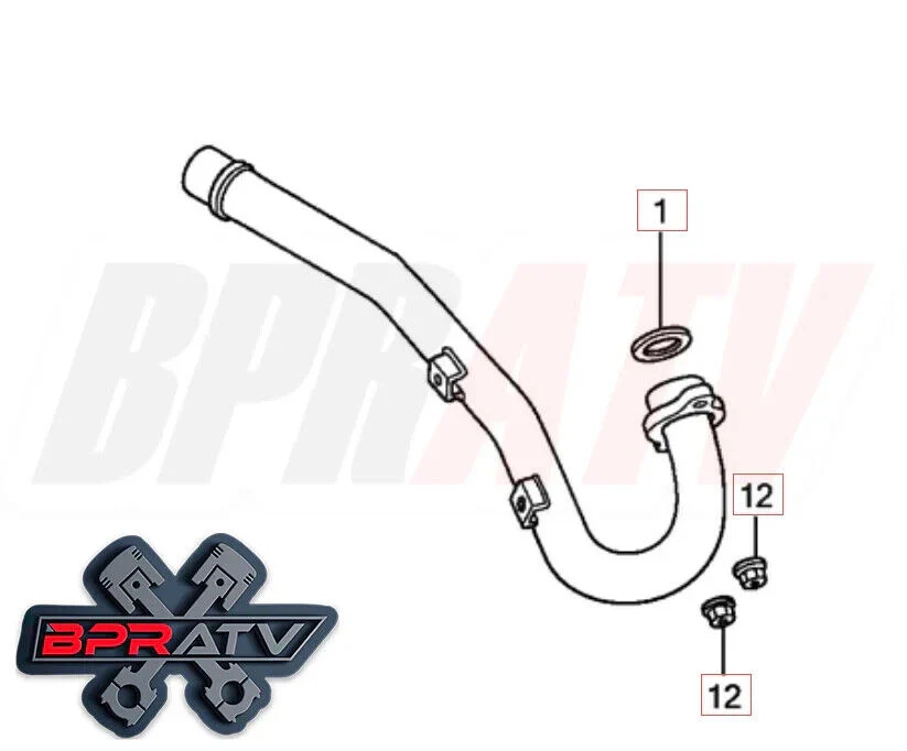 05-24 Honda CRF450X CRF 450X Titanium Head Exhaust Studs Nuts Bolt Gasket Kit - Image 4