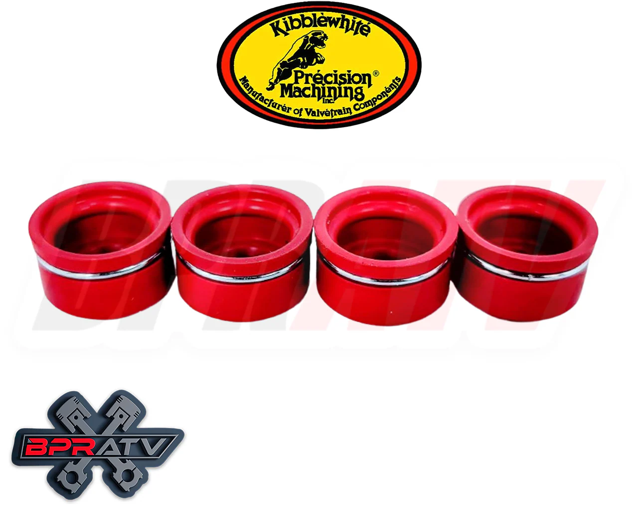 05-24 Suzuki King Quad 700 750 Kibblewhite RED Viton Valve Stem Seals Set 4 Four - Image 8