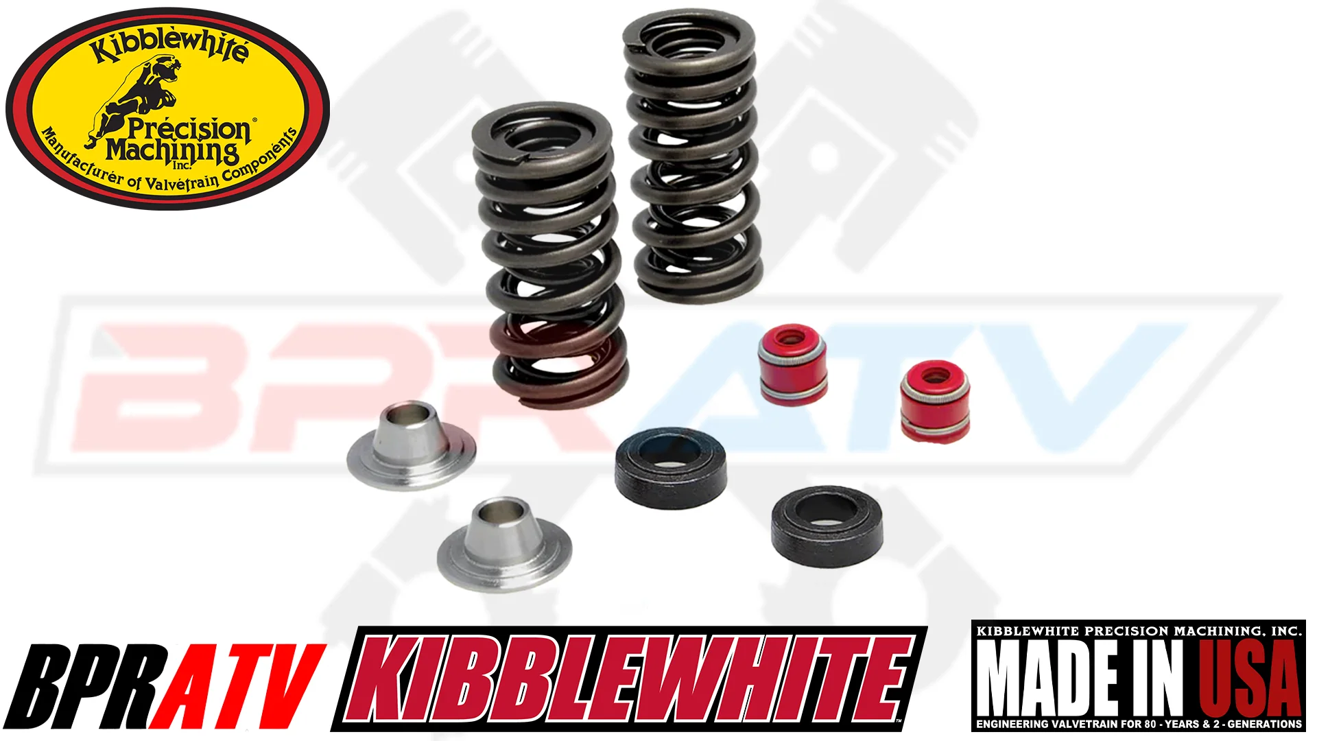 05-24 Suzuki KingQuad 700 LTA750 Kibblewhite Valves Springs Spring Kit RED Seals - Image 3
