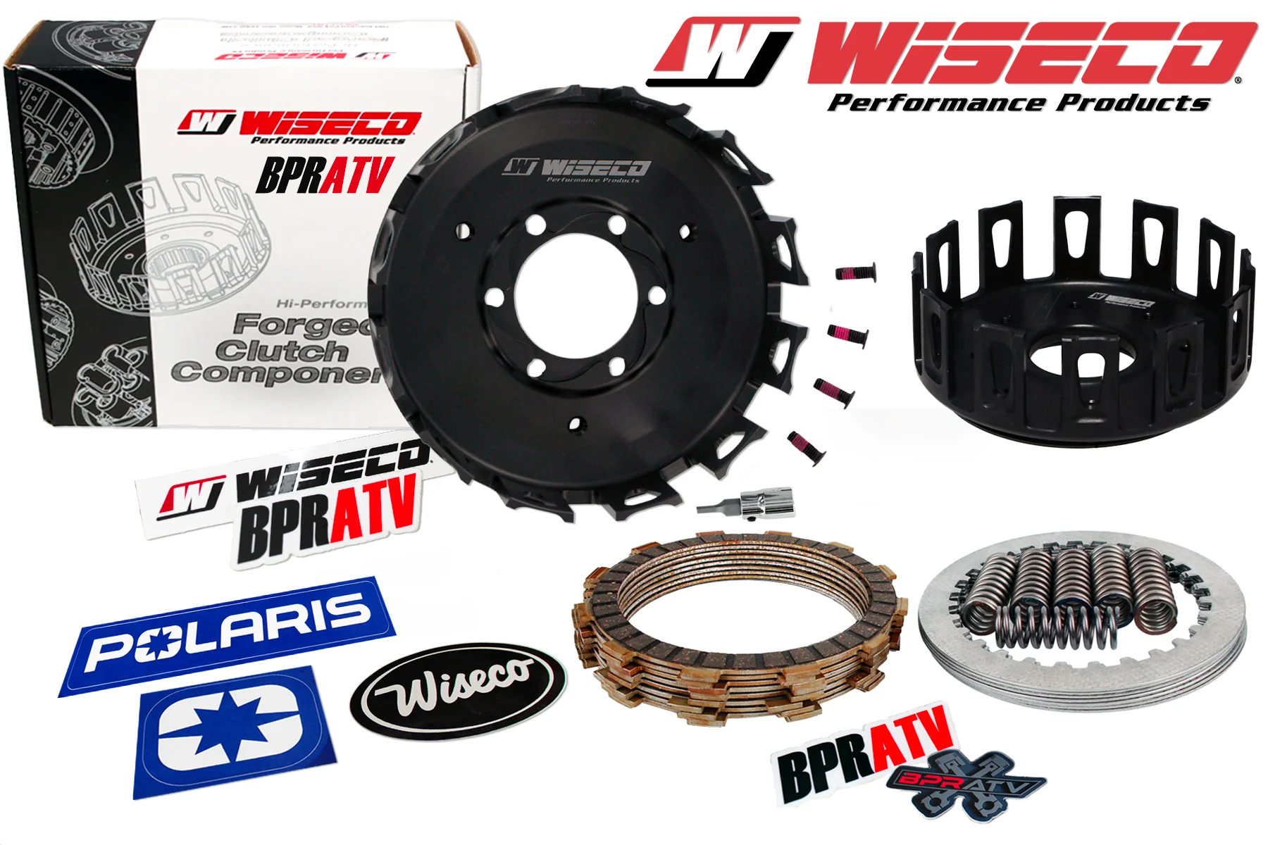 06 07 Polaris Outlaw 500 Wiseco Heavy Duty Forged Clutch Basket Fibers & Springs - Image 4