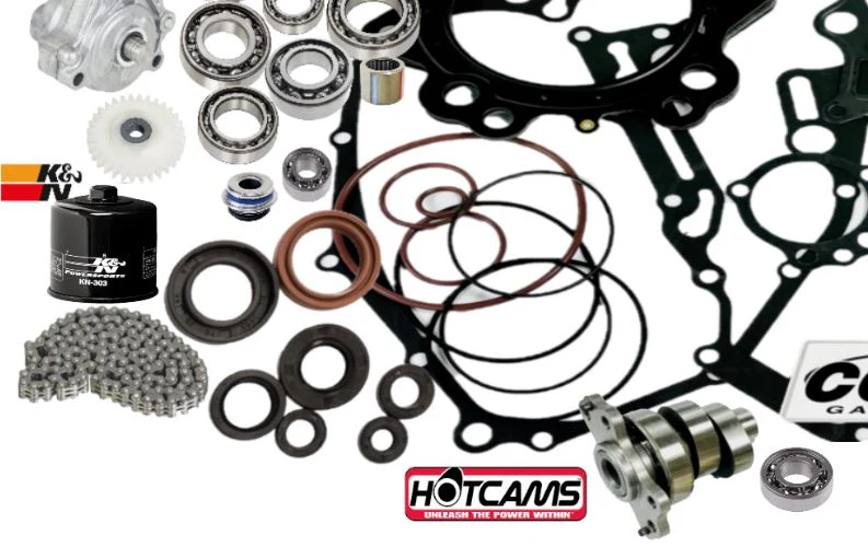 06-08 Raptor 700 Rebuild Complete Motor Engine Kit Hot Cam Valves Top Bottom End - Image 4