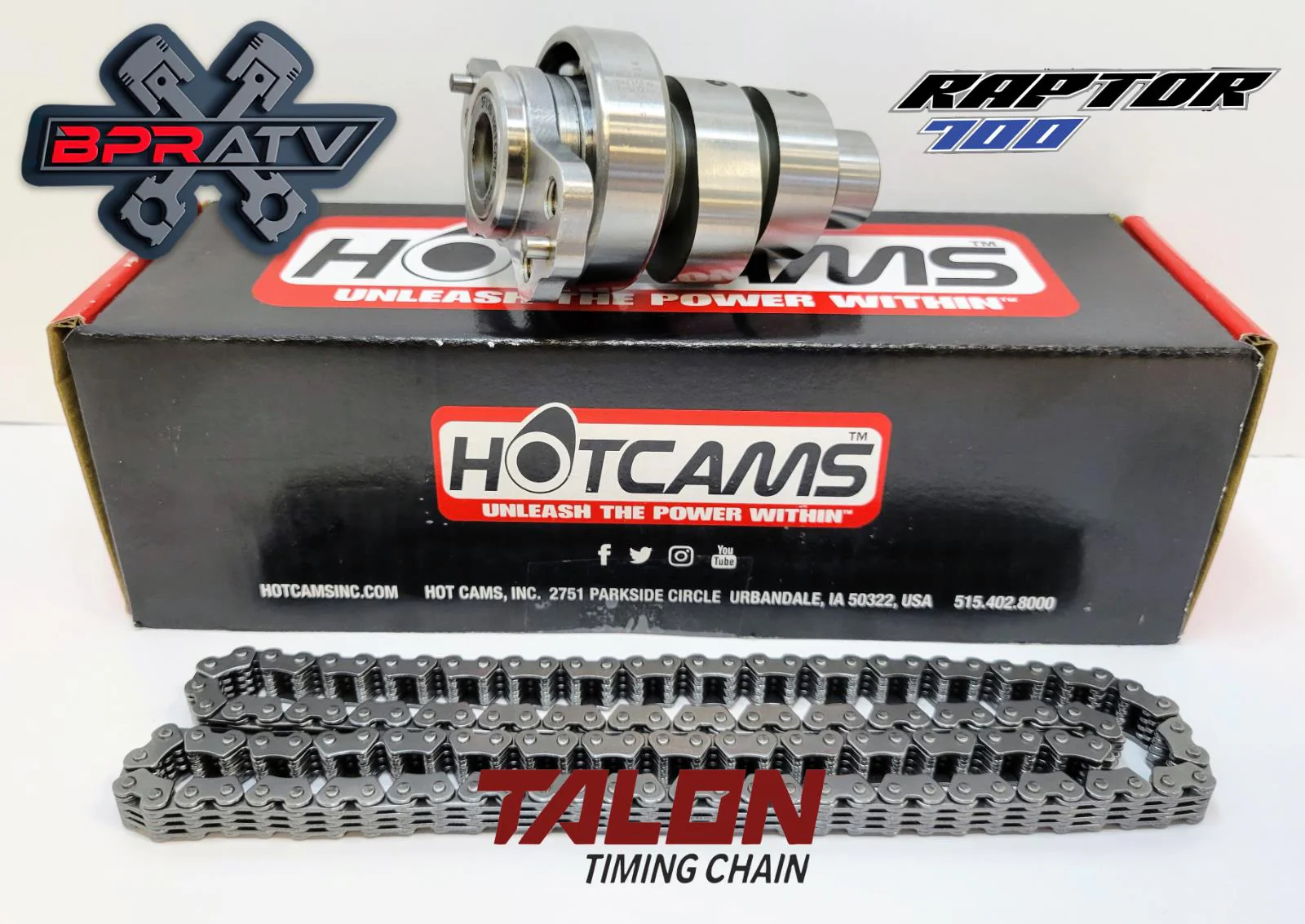 06-08 Raptor 700 Stage 3 Three Hotcams Big Bore Hot Cam Bearing Timing Chain Kit - Image 5