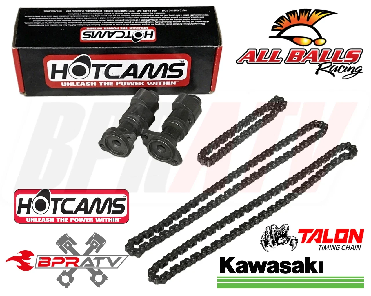 06-13 Kawasaki KVF650 KVF 650 Hot Cams Stage 1 Mudbuster Hotcam All 3 Cam Chains - Image 3