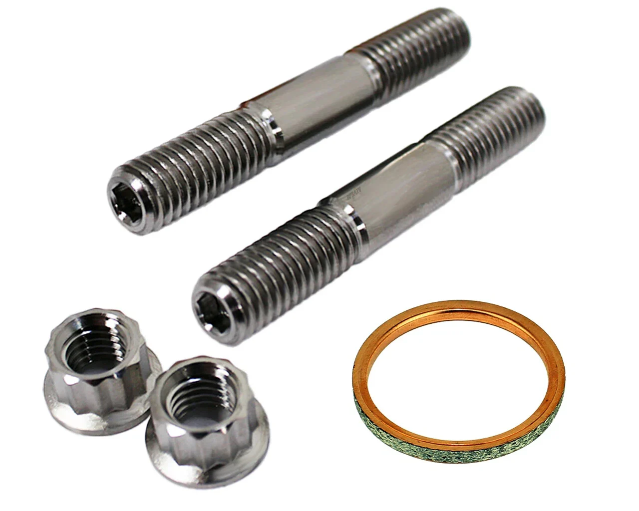 06-14 Rhino Grizzly 700 TITANIUM Exhaust Studs Gaskets Ti Head Pipe Stud Nut Kit - Image 21