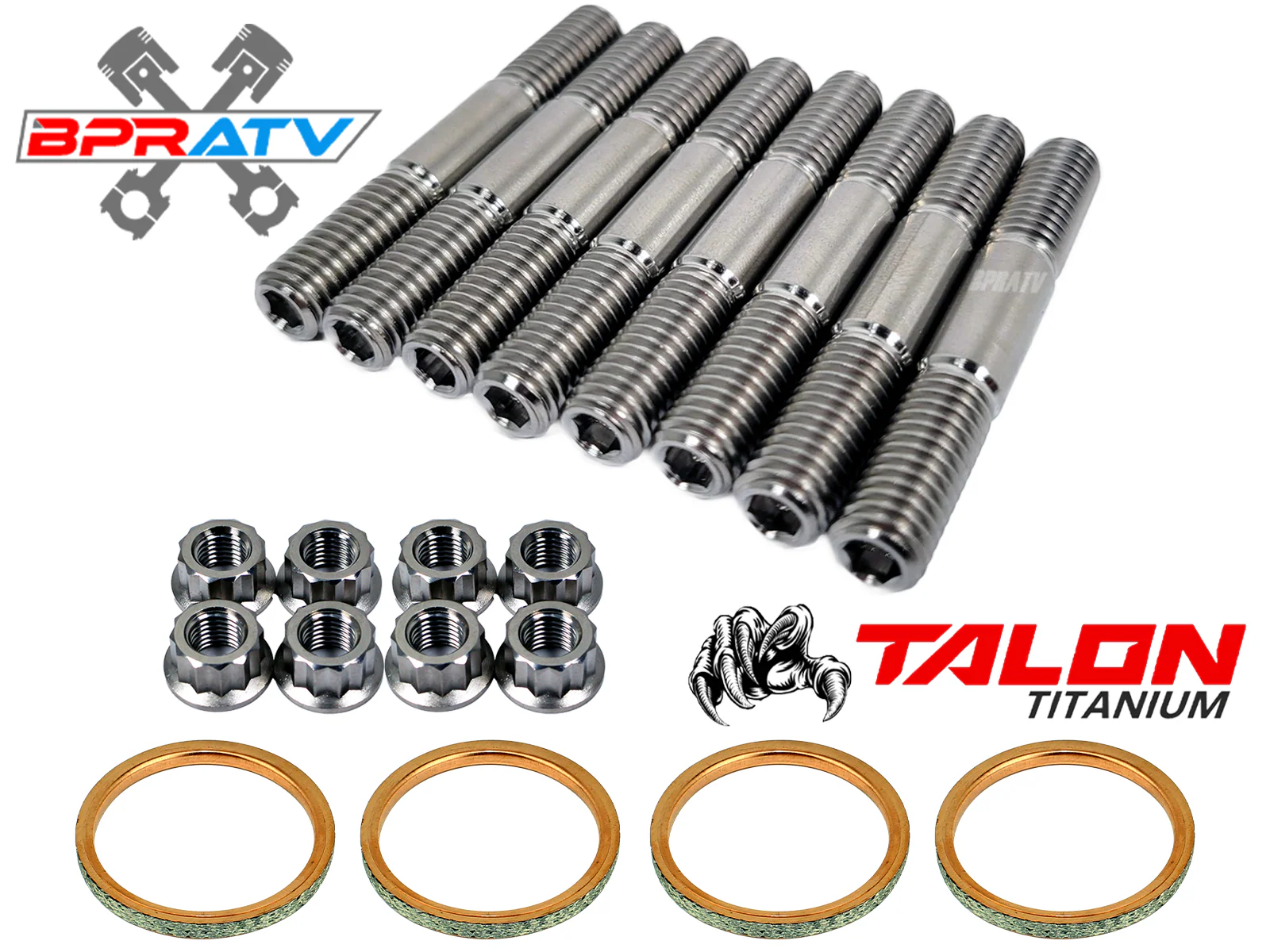 06-20 YZFR6 YZF-R6 TITANIUM Head Pipe Exhaust Studs Kit Bolts Nut Exhaust Gasket - Image 2