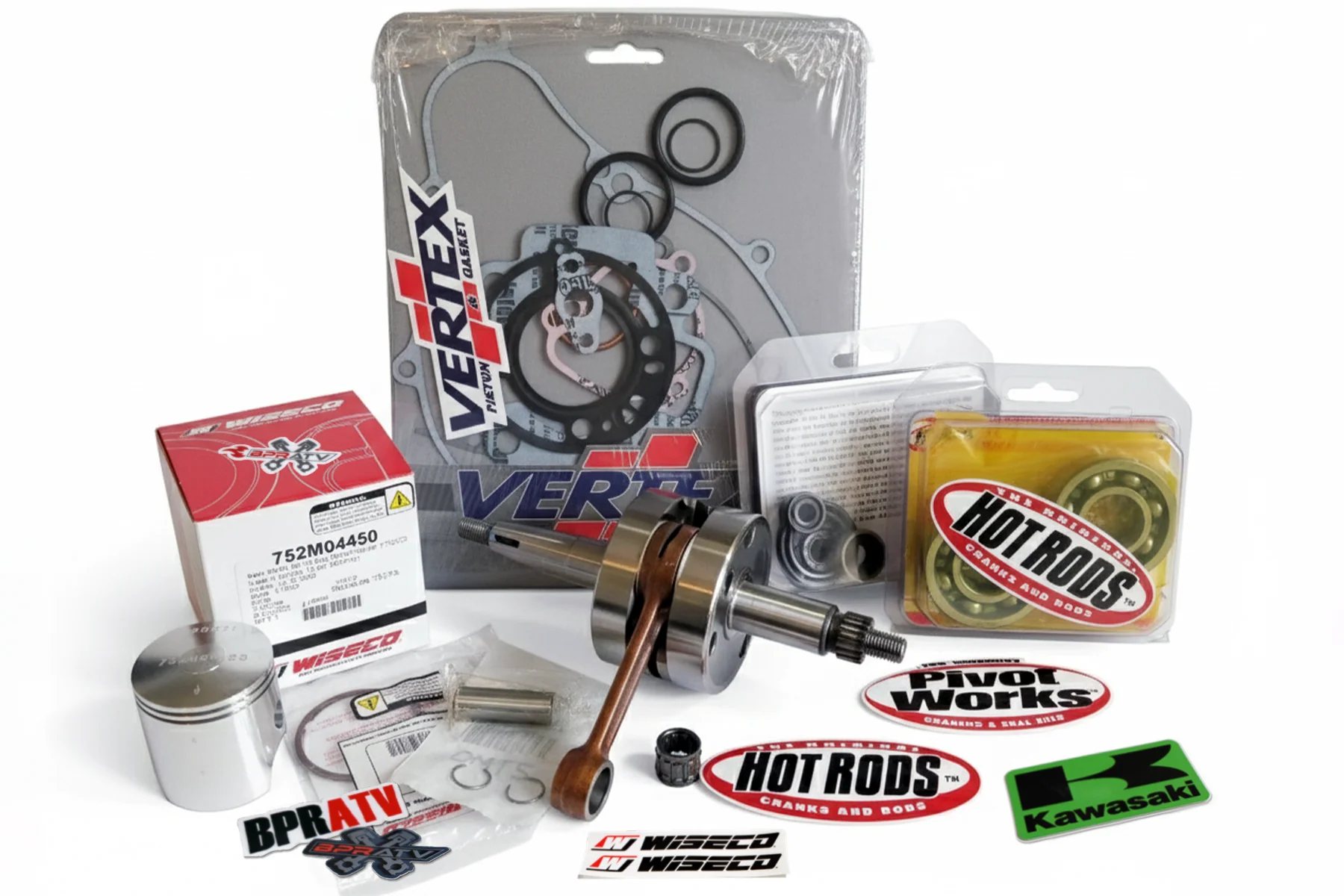 06-25 Kawasaki KX65 KX 65 Hot Rods Bottom End Rebuild Kit & Wiseco Piston Piston