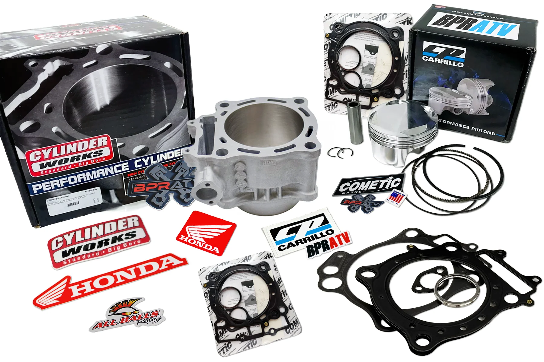 06+ Honda TRX450R 99mm 480cc Big Bore Cylinder CP Carrillo Piston Cometic Gasket