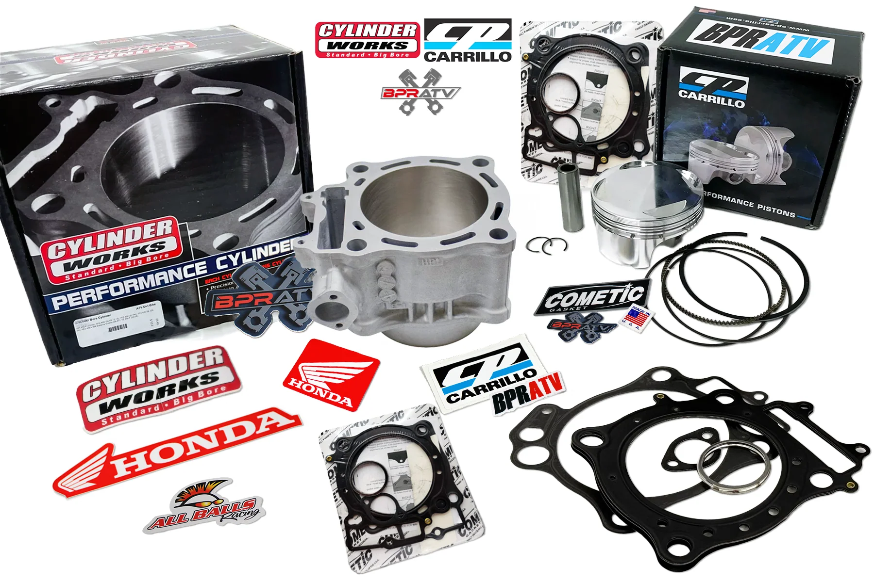 06+ Honda TRX450R 99mm 480cc Big Bore Cylinder CP Carrillo Piston Cometic Gasket - Image 4