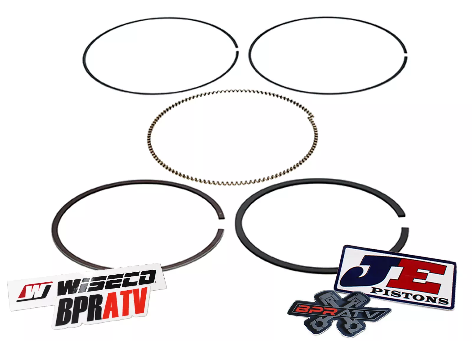 2006+ Honda TRX450R TRX 450R TRX450ER Stock 96mm 96 OEM Bore JE Piston Ring Set - Image 2