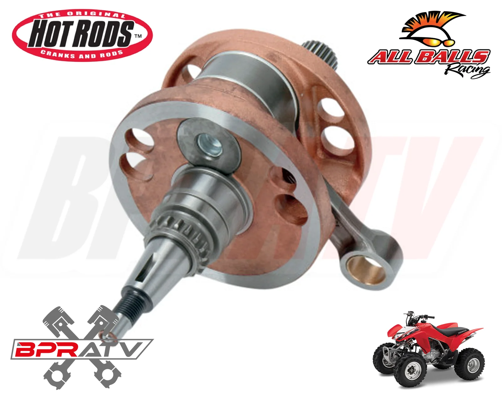 06+ Honda TRX450R TRX 450R Hot Rods Crank 96mm CP 12.5 Piston Gasket Rebuild Kit - Image 10