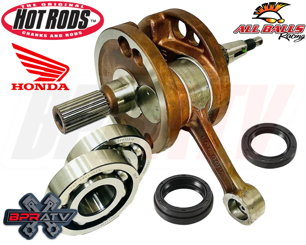 06+ Honda TRX450R TRX 450R Hot Rods Crank 96mm CP 12.5 Piston Gasket Rebuild Kit - Image 8