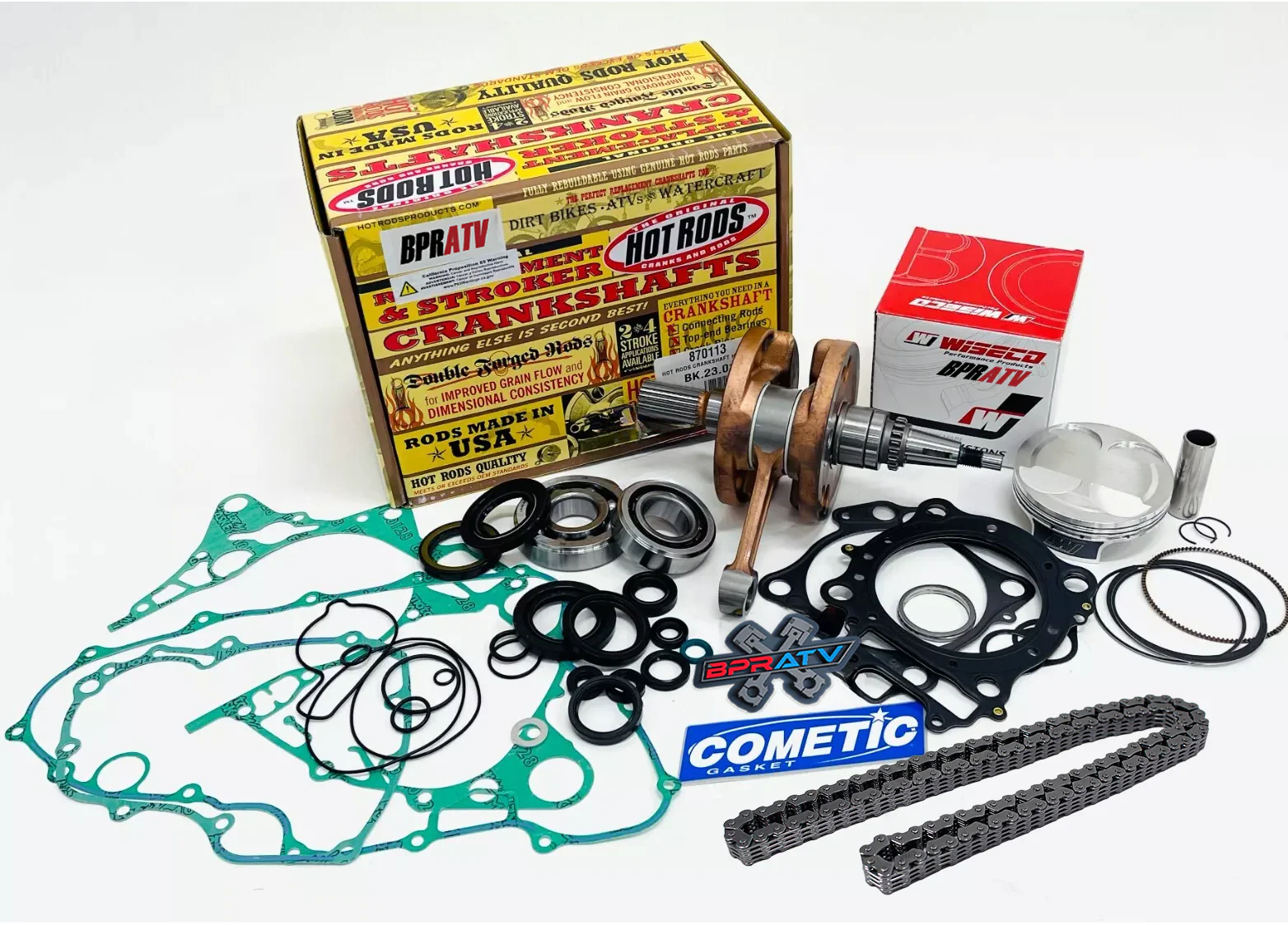 06+ TRX 450R 450ER Complete Motor Engine Rebuild Hot Cams Valves Stock Bore Kit - Image 10