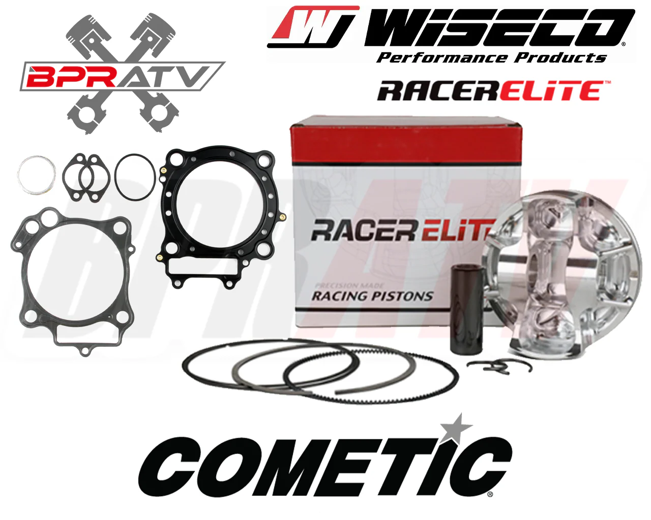 06+ TRX 450R 450ER Hi Comp Top End Rebuild 14:1 Race Gas Piston 96mm Cometic MLS - Image 3