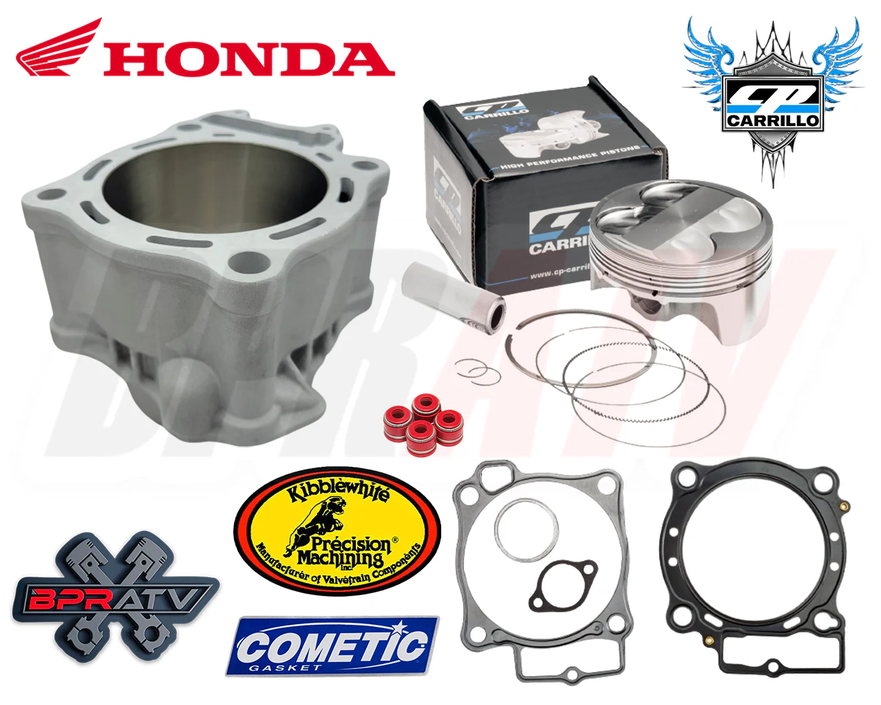06+ TRX450R TRX 450R 99mm 480cc Pump Gas CP Piston Top End Big Bore Cylinder Kit - Image 17