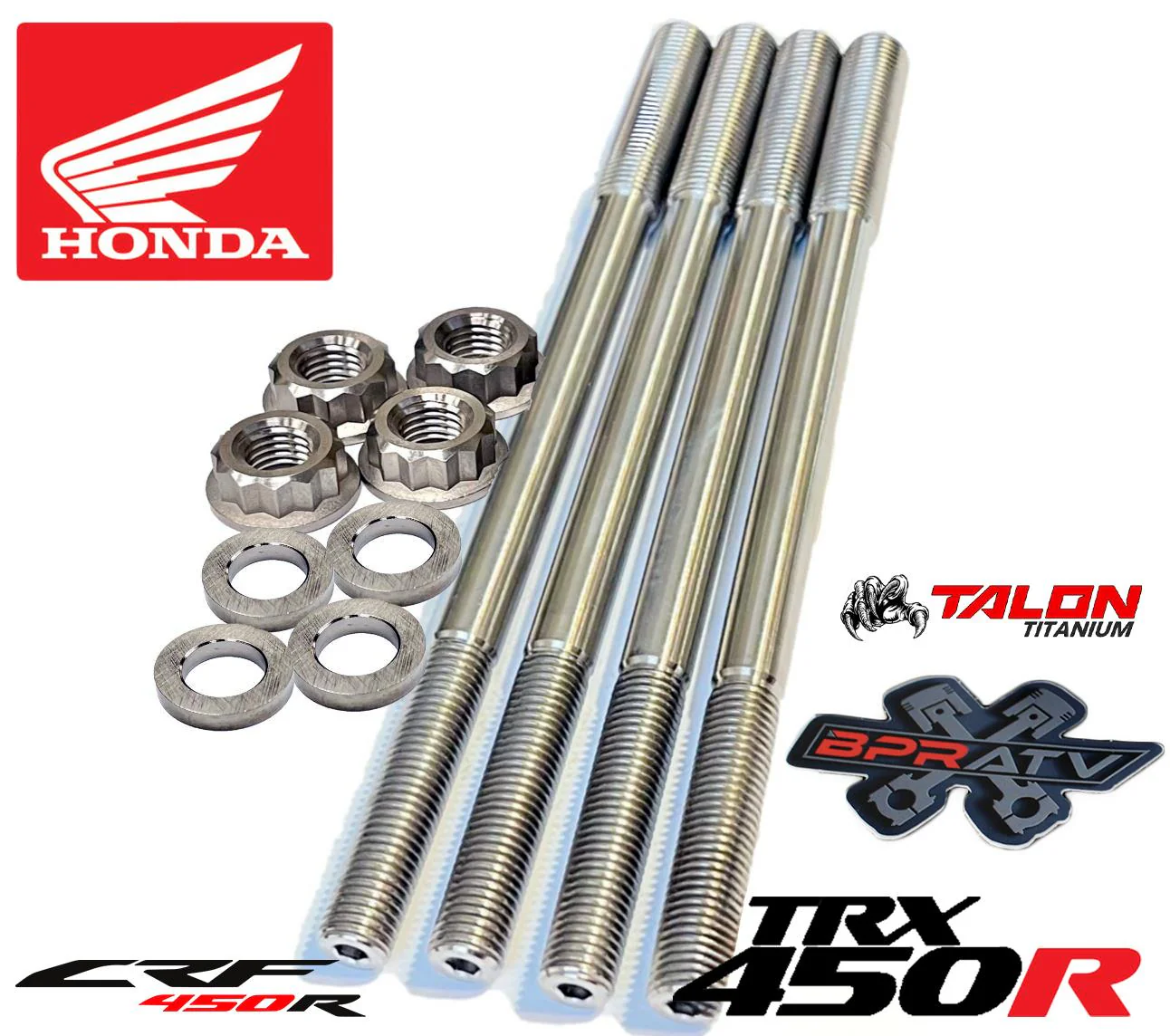06+ TRX450R TRX 450R 450ER Big Bore 100mm Cylinder Complete Top End RebuildKit - Image 8