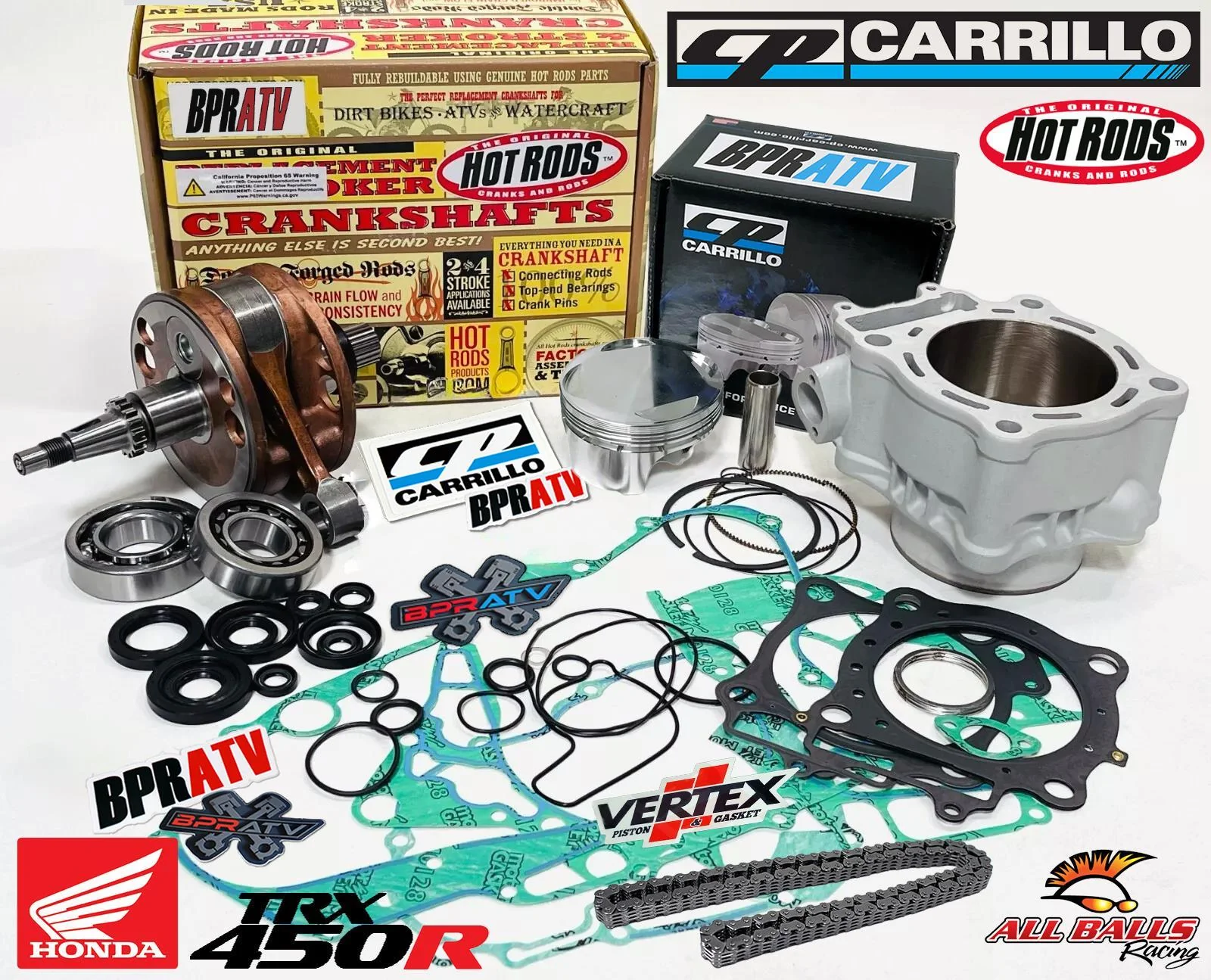 06+ TRX450R TRX 450R Cases Complete Stock Rebuilt Motor Engine Rebuild Parts Kit - Image 8