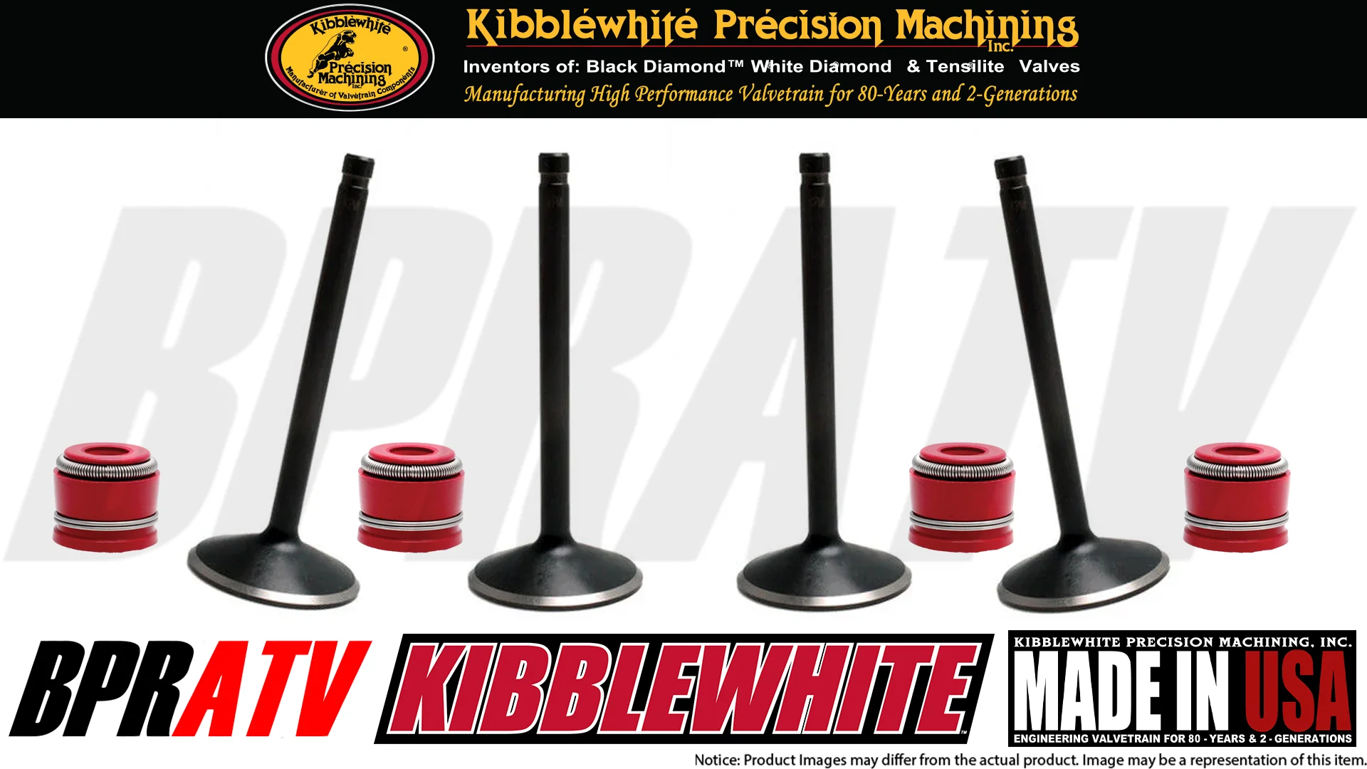 07-25 Honda CRF150R CRF 150R Kibblewhite Head Intake Exhaust Valves Seals Set - Image 2