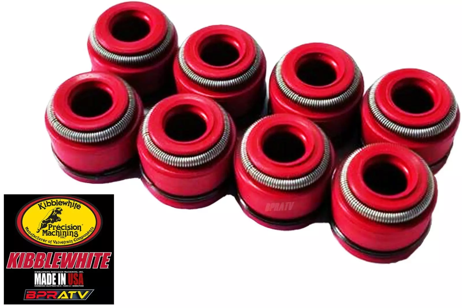 08-09 Honda TRX700XX 700XX Kibblewhite Red Viton Valve Guide Stem Seal Kit Seals - Image 3