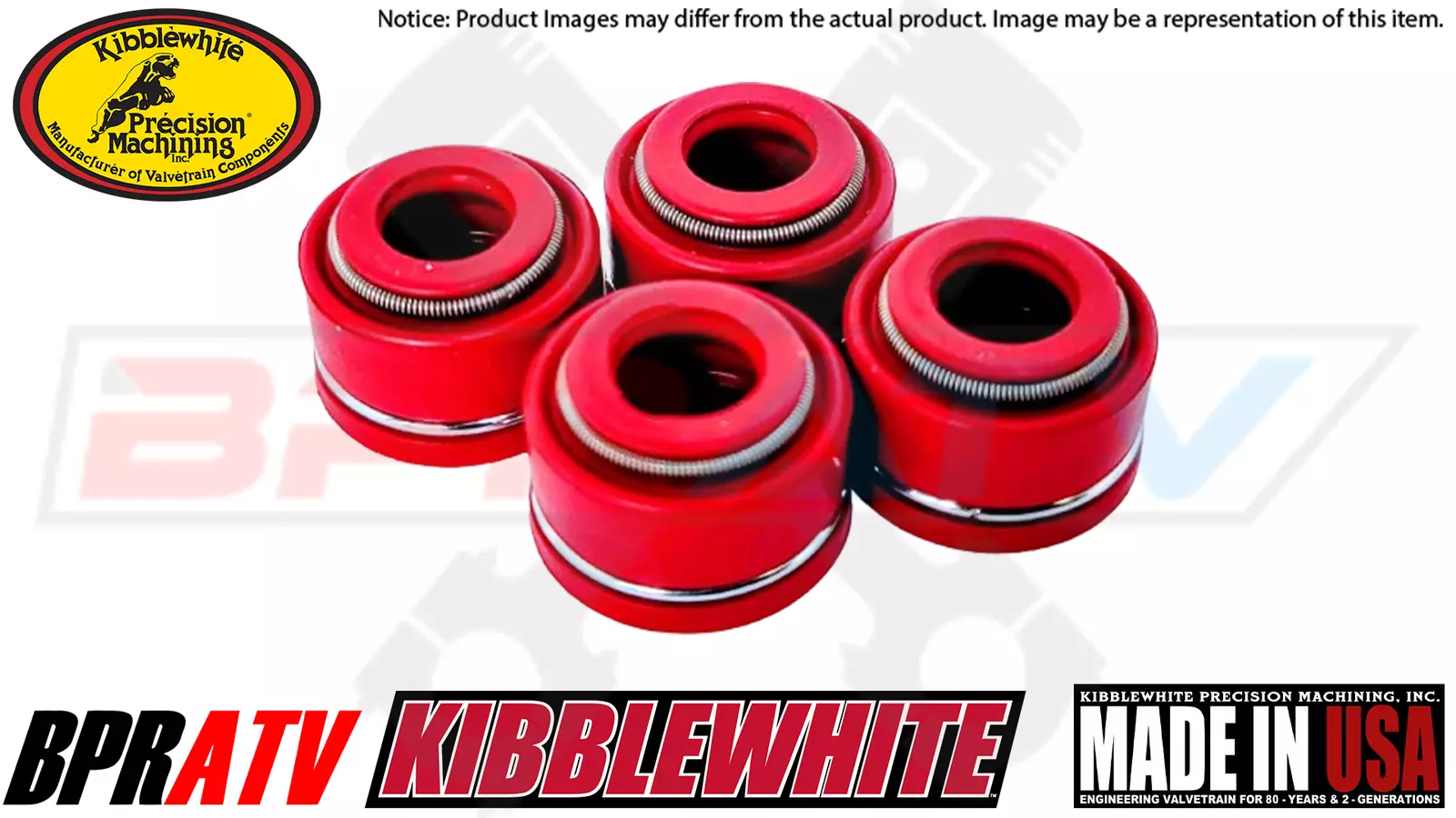 08-09 Honda TRX700XX 700XX Kibblewhite Red Viton Valve Guide Stem Seal Kit Seals - Image 9
