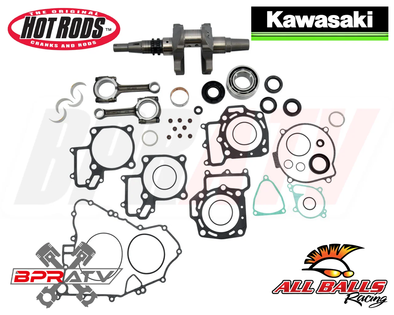 08-11 Kawasaki Teryx 750 Hotrods Crank Cylinder Piston Rods Complete Rebuild Kit - Image 6