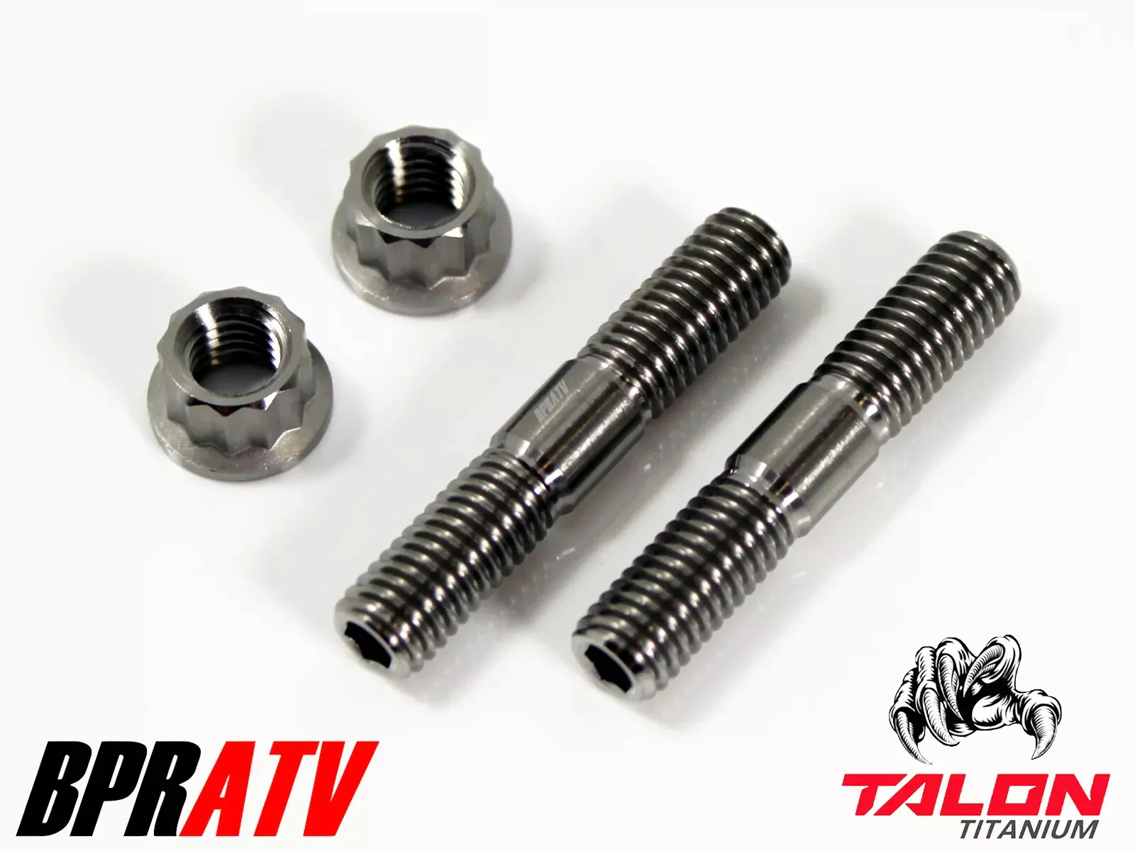 '08-14 Raptor 700 Ti Exhaust Studs Heavy Duty Titanium Head Pipe Stud Bolt Kit - Image 8