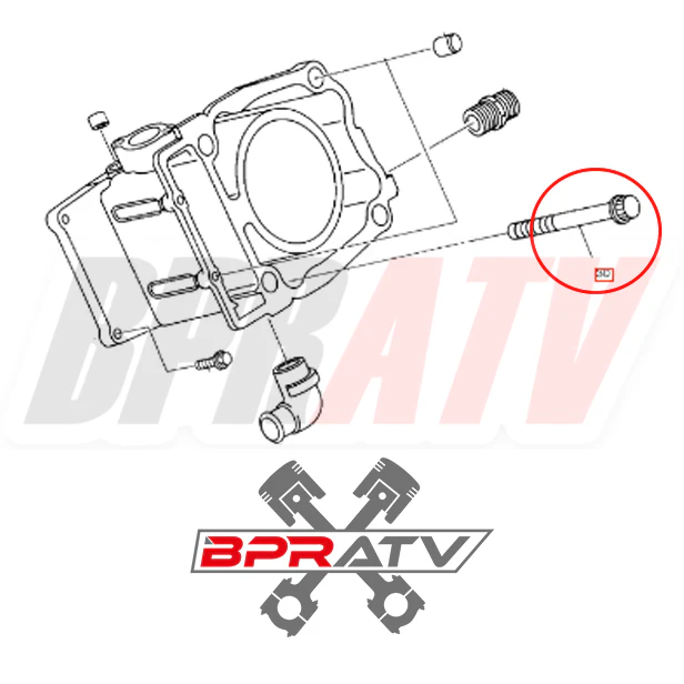 09-03 Polaris Magnum 500 TITANIUM Cylinder 2 Crankcase Stud Kit Bolt Kit 3084873 - Image 2