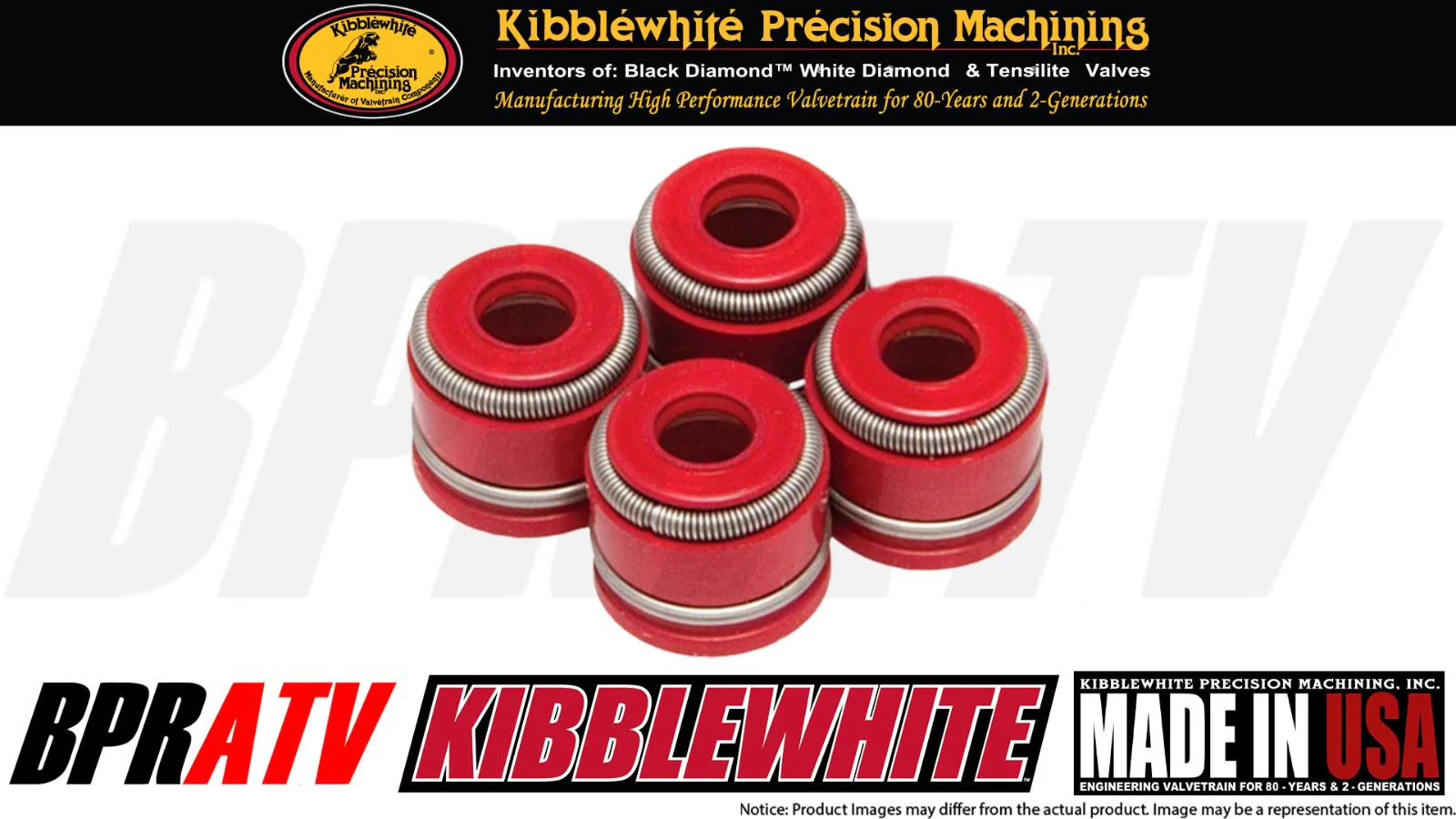 09-12 CRF450R CRF 450R Kibblewhite Valve Set Titanium Spring Kit RED Viton Seals - Image 12