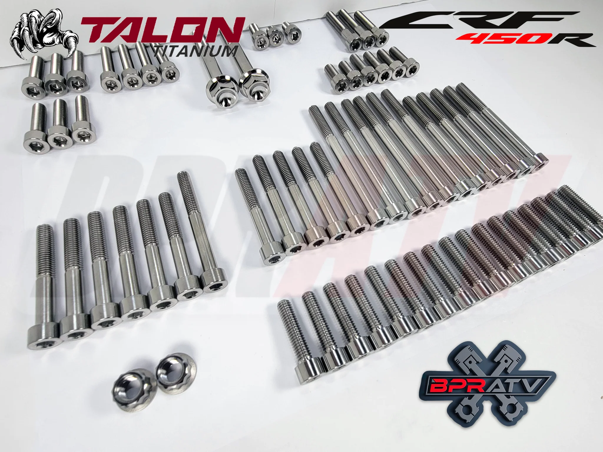09-16 CRF450R CRF 450R BPR Talon Titanium COMPLETE Motor Engine Bolts Bolt Kit - Image 3