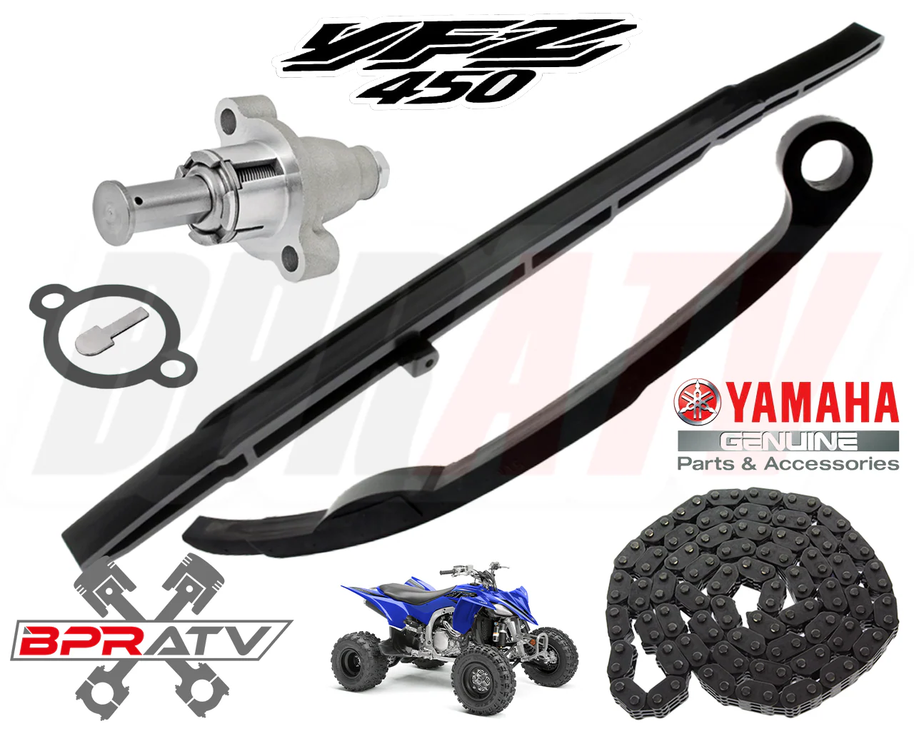 09-24 YFZ450R 450R Timing Guide Guides Tensioner Chain Tensioner & OEM Cam Chain - Image 13